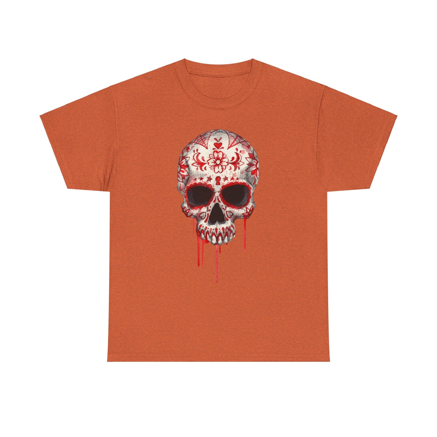 Blood Skull Unisex Heavy Cotton Tee