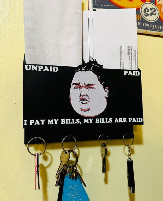 I Pay My Bills Wall Mail Organizer 3D Print