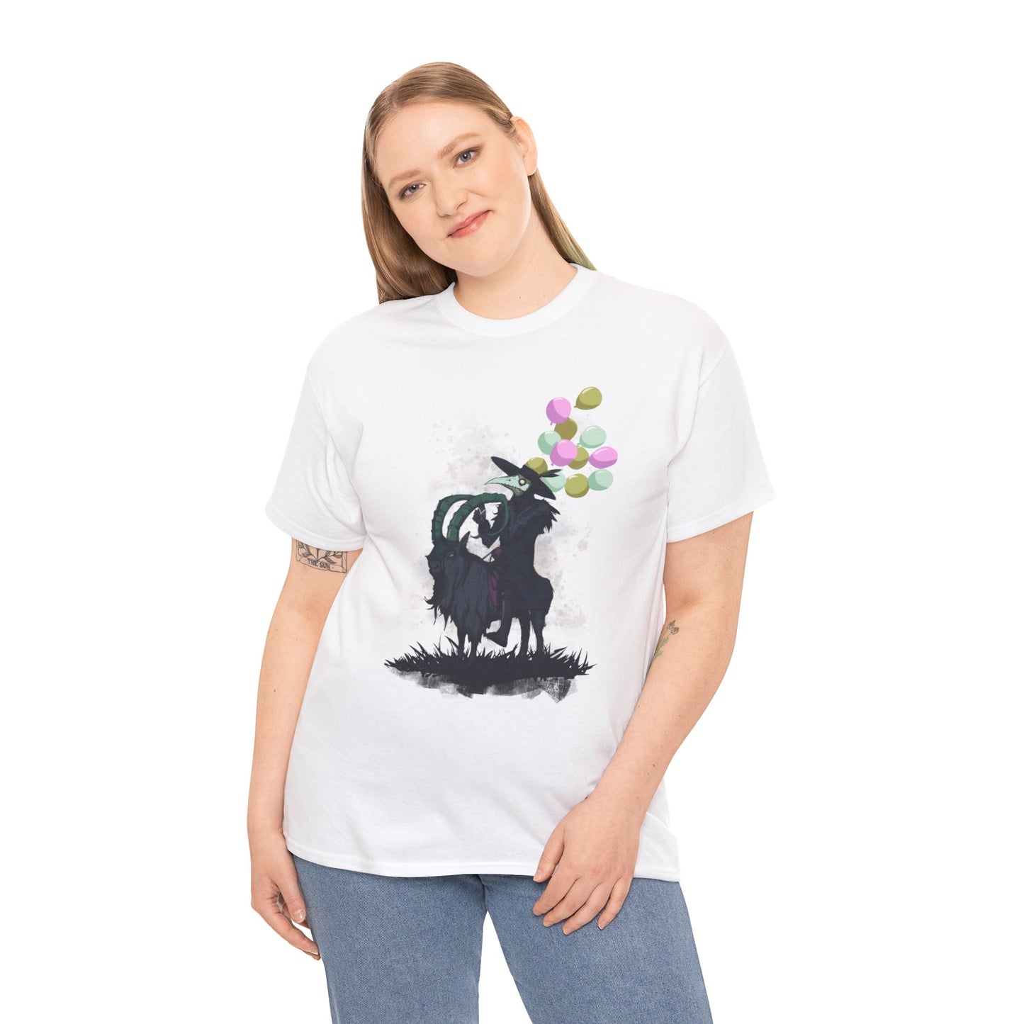 Plague Doctor Balloons Unisex Heavy Cotton Tee