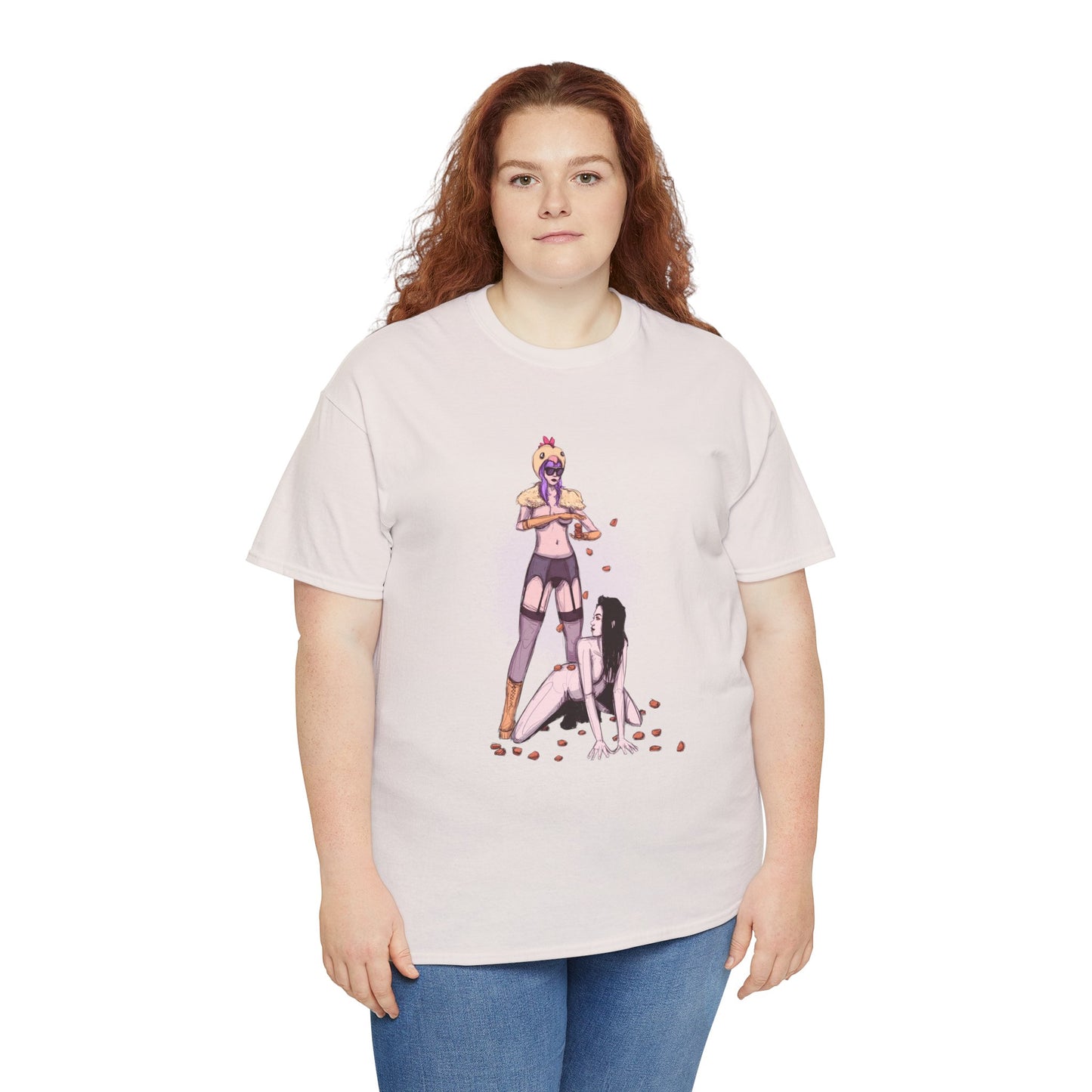 Chicken Nugget Rain Unisex Heavy Cotton Tee