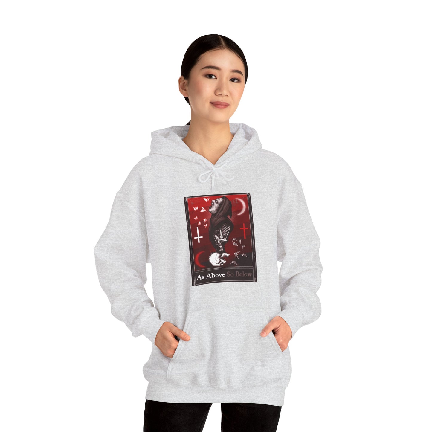 As Above So Below Tarot Unisex Heavy Blend Hooded Sweatshirt