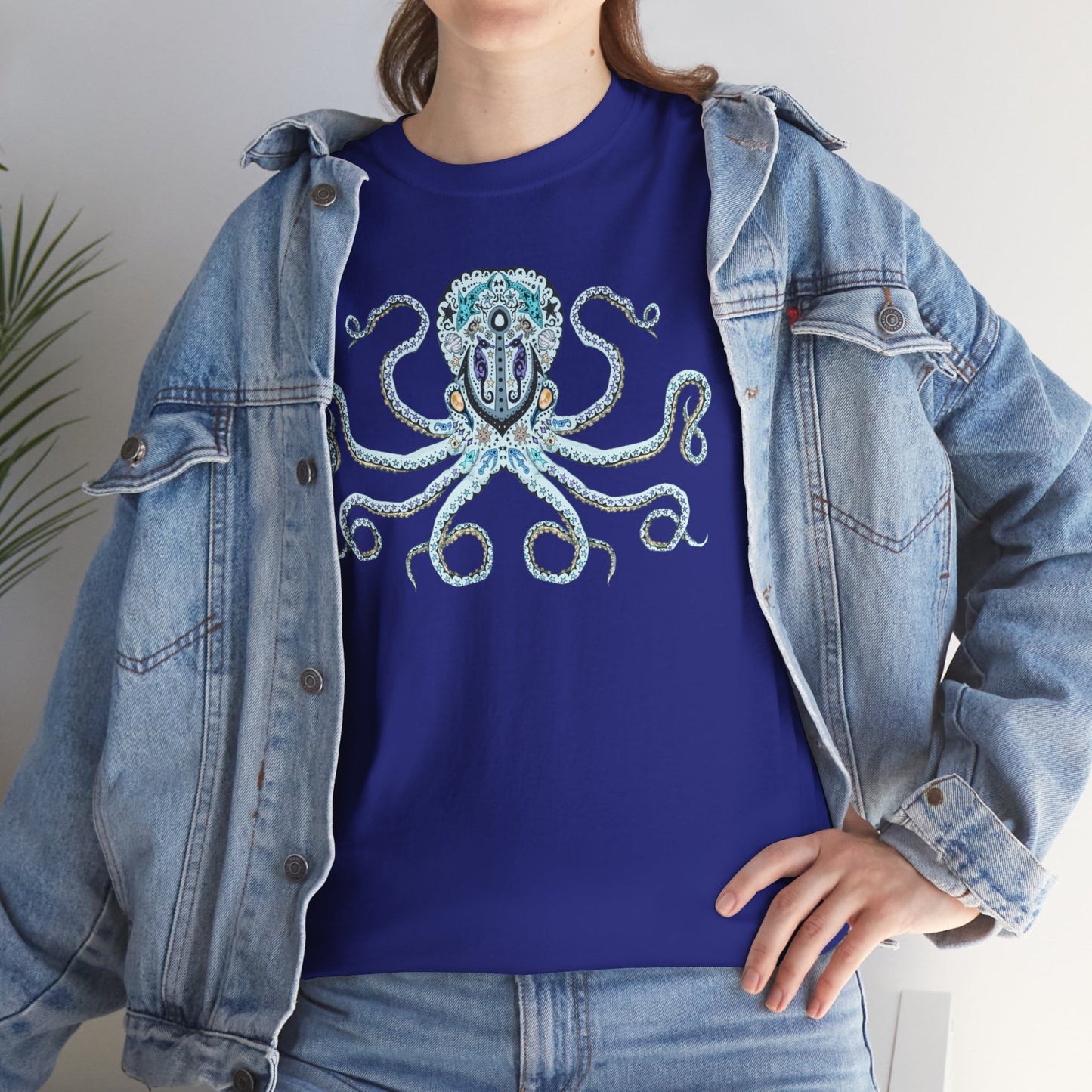 Octopus Sugar Skull Unisex Heavy Cotton Tee