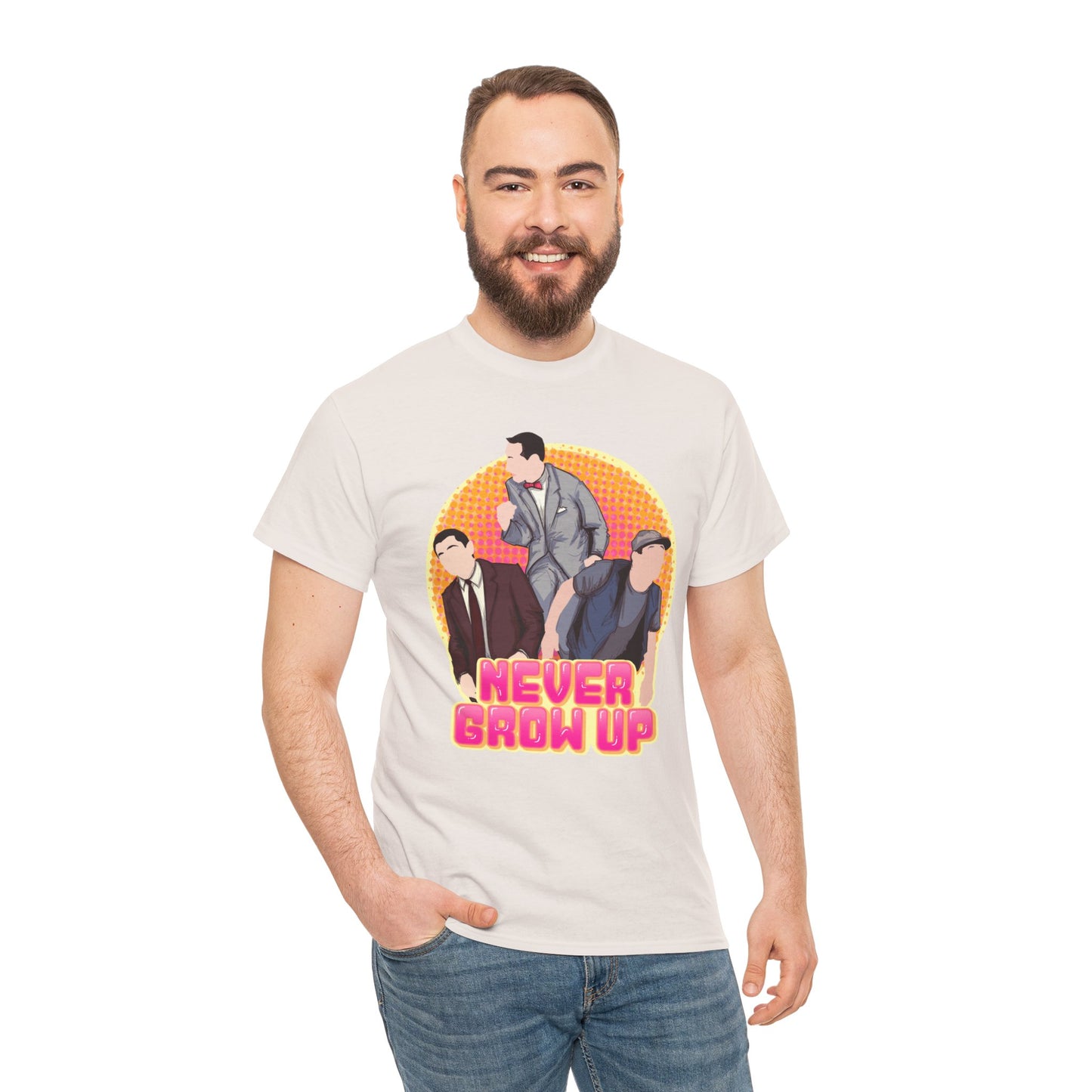 Never Grow Up Unisex Heavy Cotton Tee