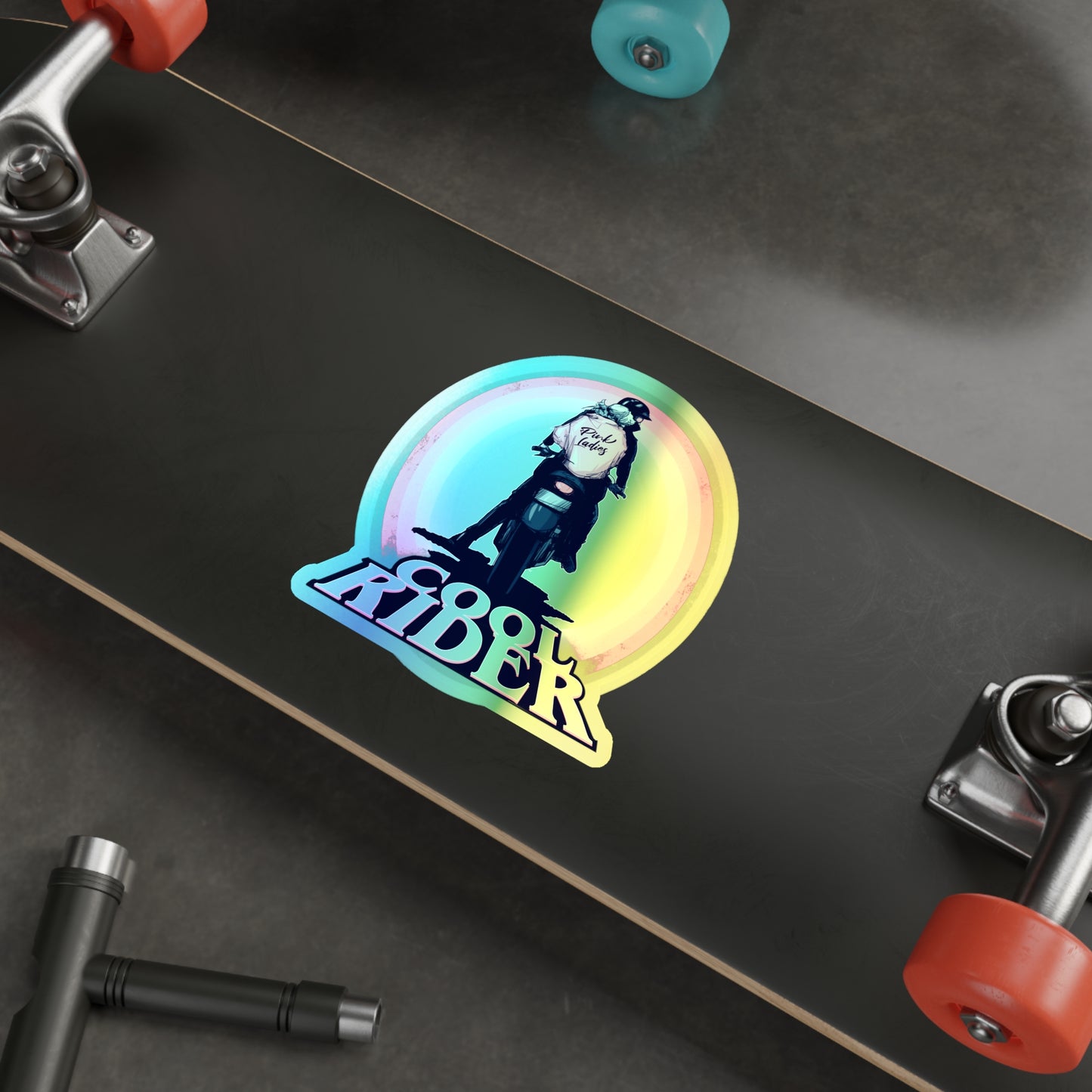 Cool Rider Holographic Die-cut Stickers