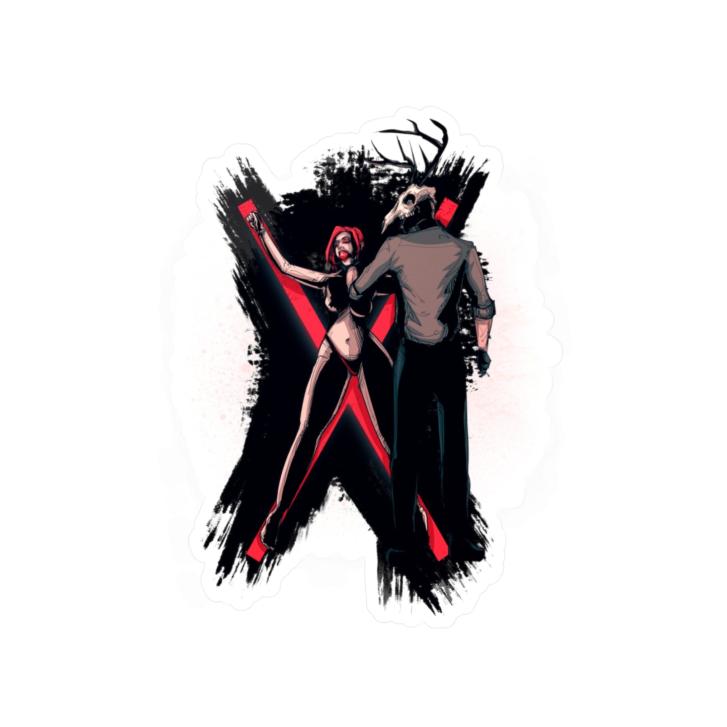 Deer Daddy Series 11: The Cross Kiss-Cut Vinyl Decal