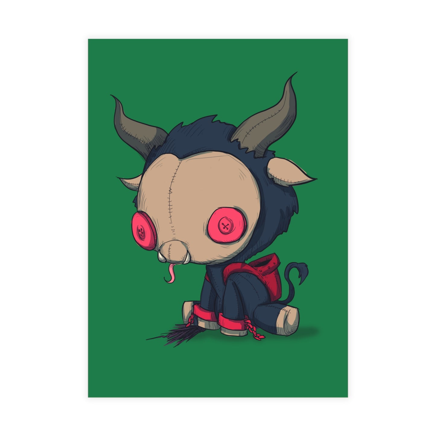 Krampus Plushie Greeting Card Bundles (10, 30, 50 pcs)