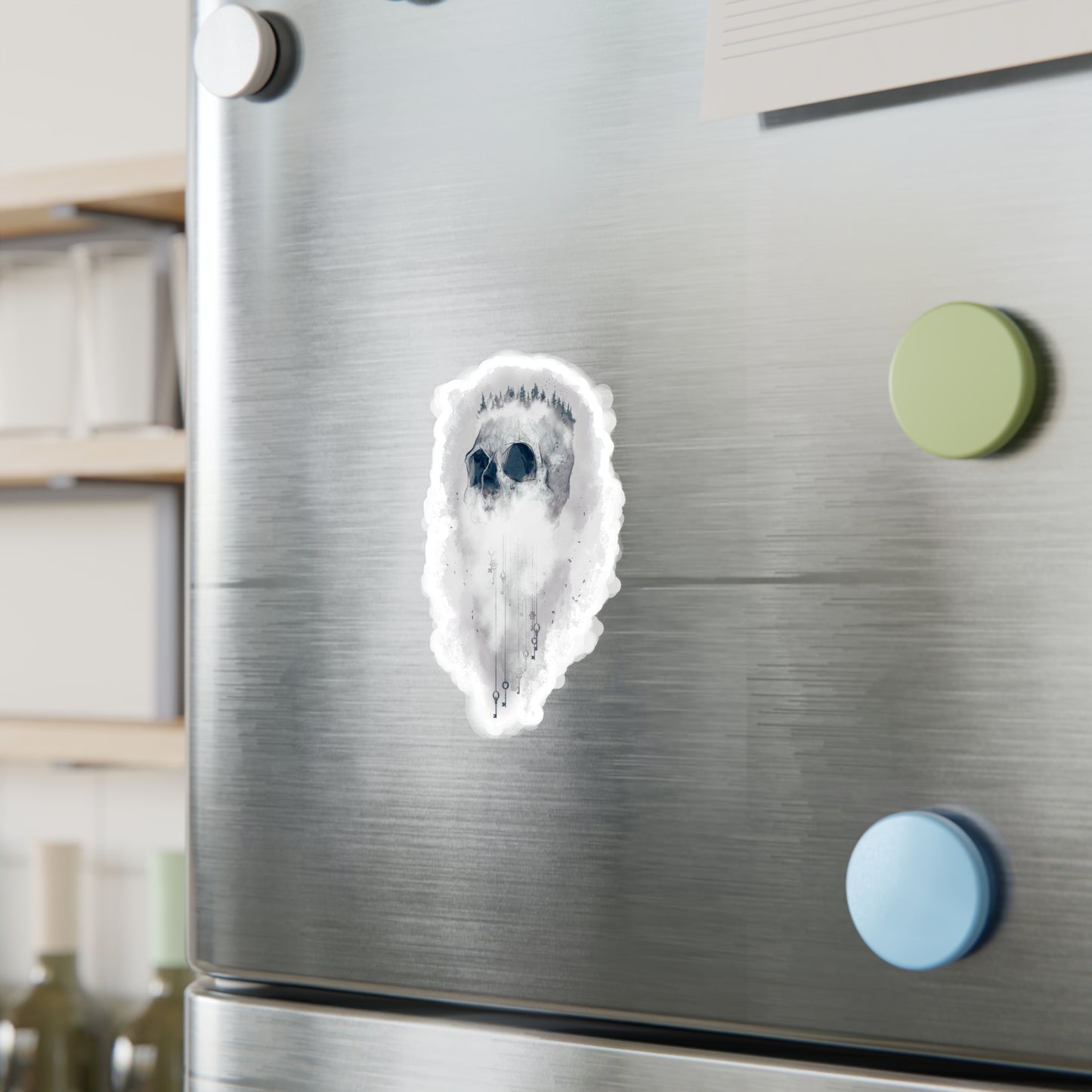Elemental Skull Air Kiss-Cut Vinyl Decal