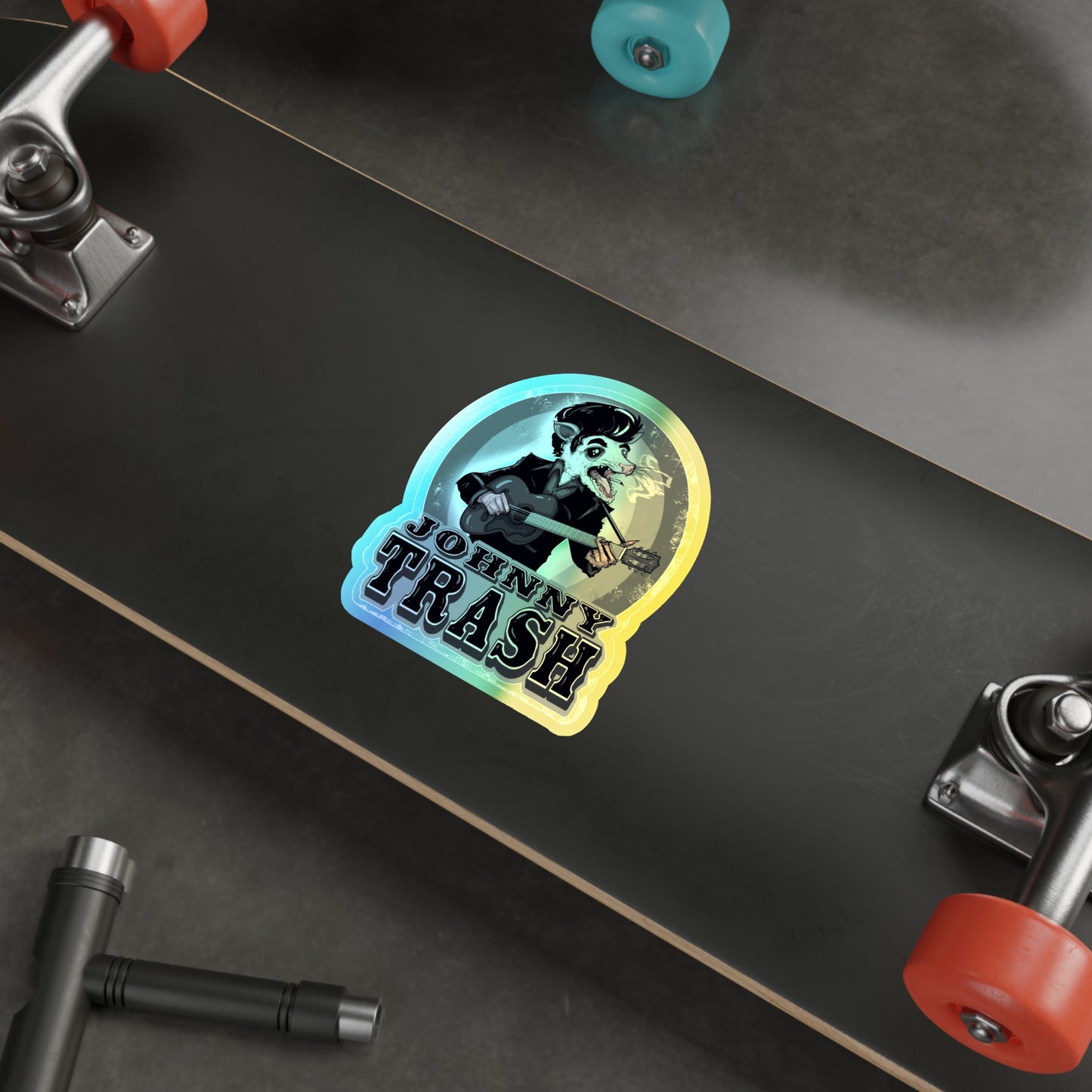 Johnny Trash Holographic Die-cut Stickers