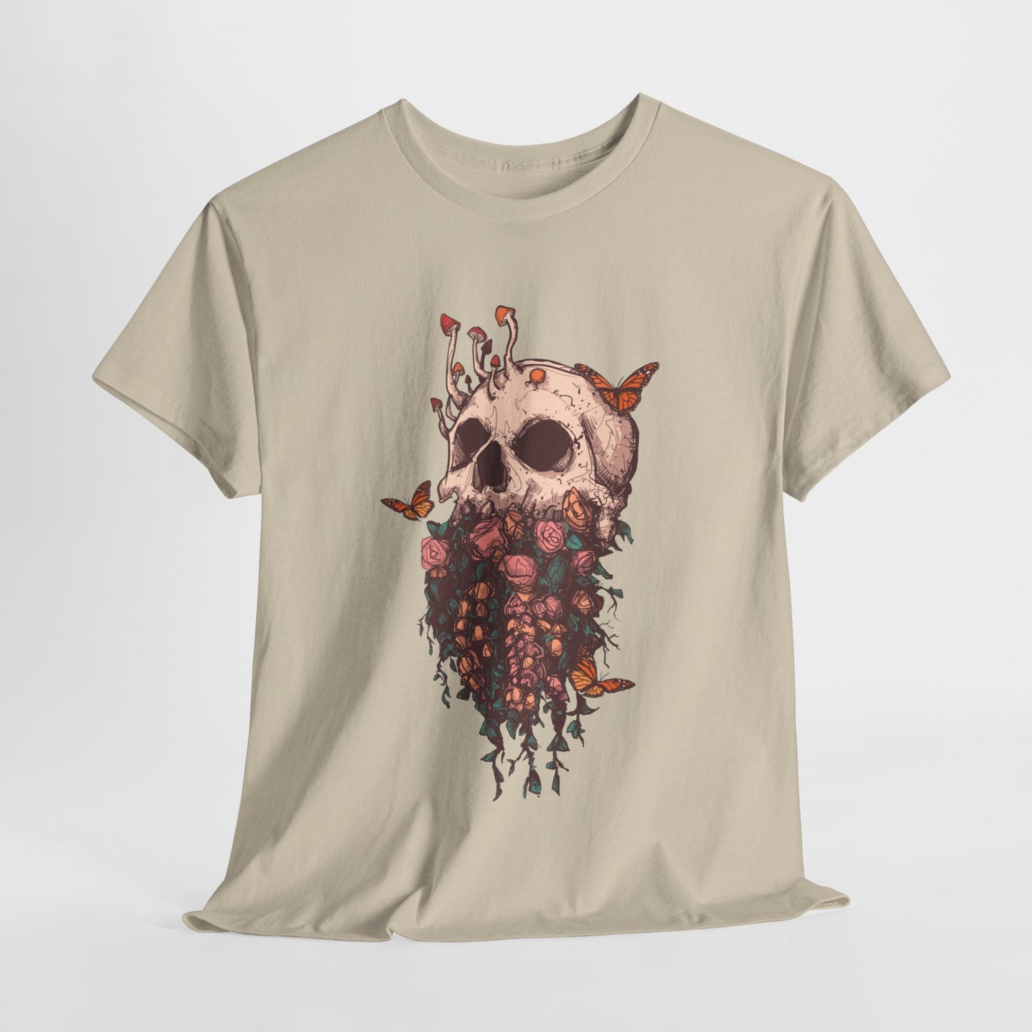 Elemental Skull Nature Unisex Heavy Cotton Tee