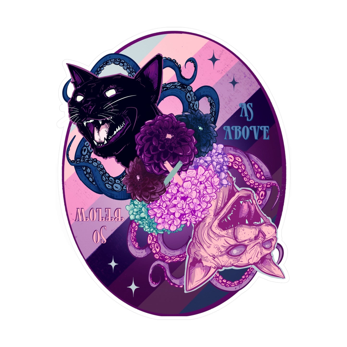 As Above So Below Pastel Goth Kiss-Cut Vinyl Decal