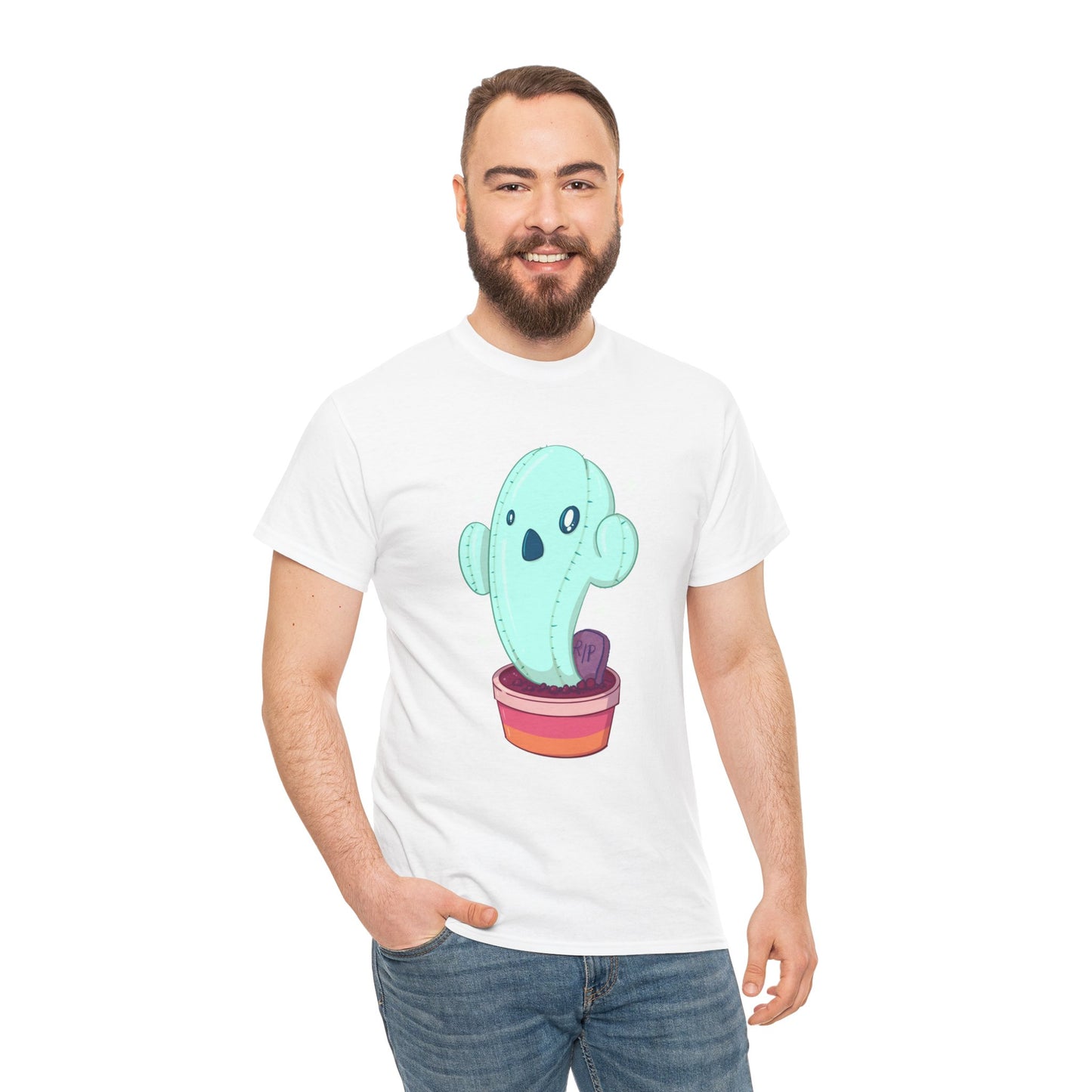 Spooky Succulent Unisex Heavy Cotton Tee