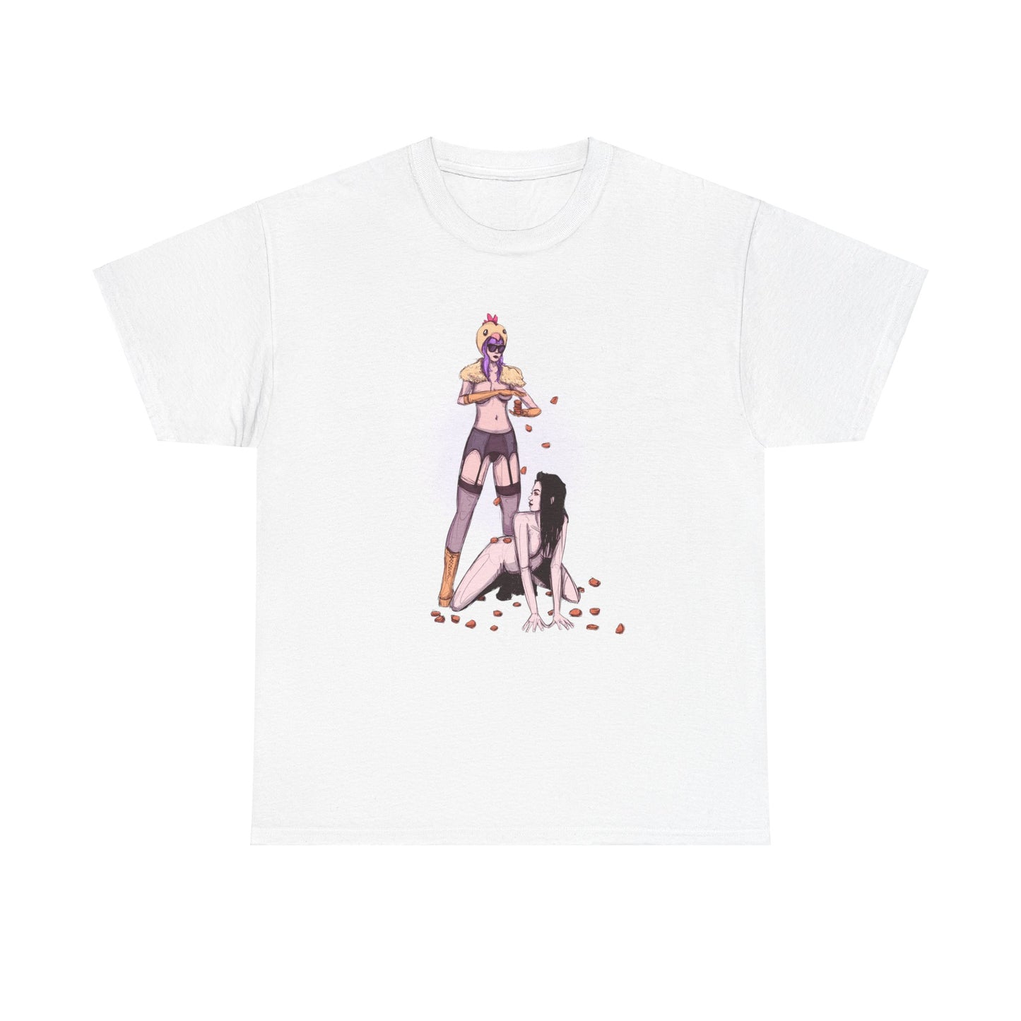 Chicken Nugget Rain Unisex Heavy Cotton Tee
