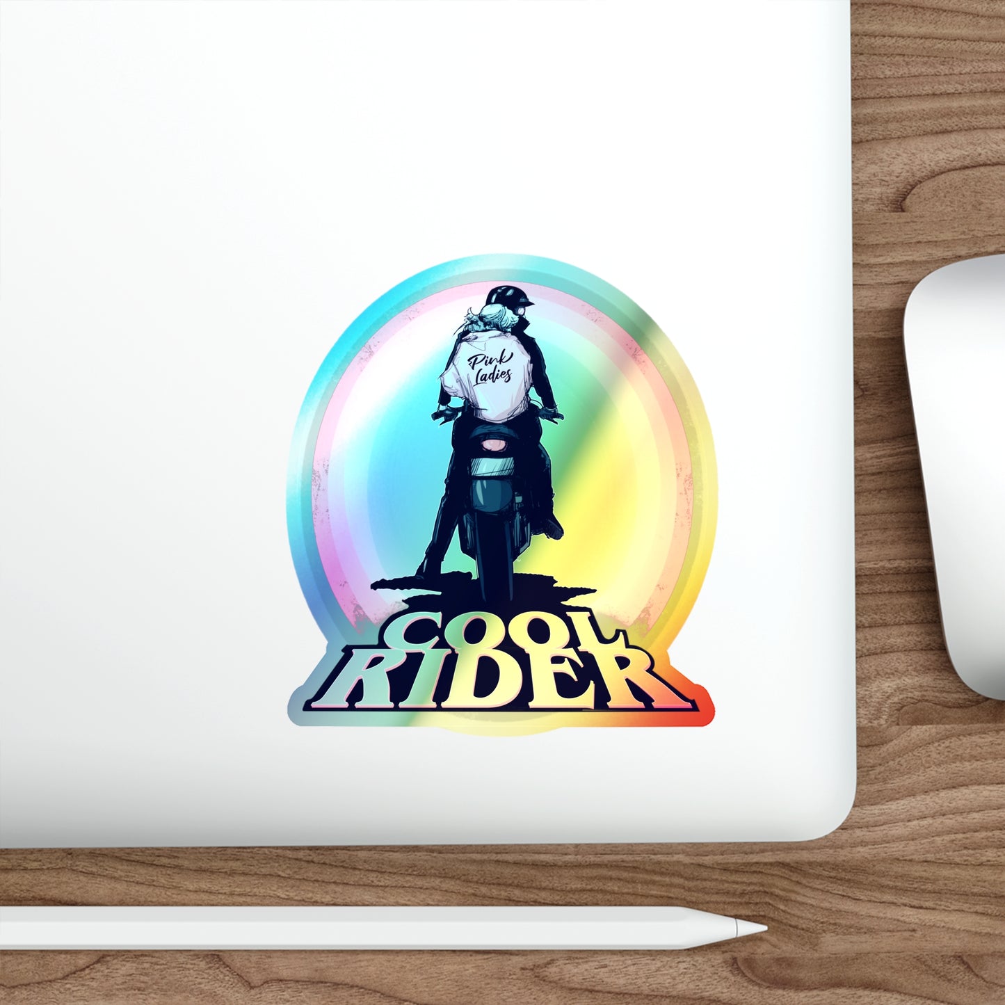 Cool Rider Holographic Die-cut Stickers