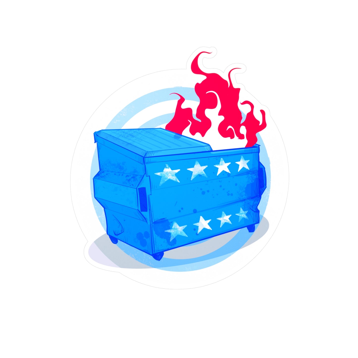 American Dumpster Fire Kiss-Cut Vinyl Decal