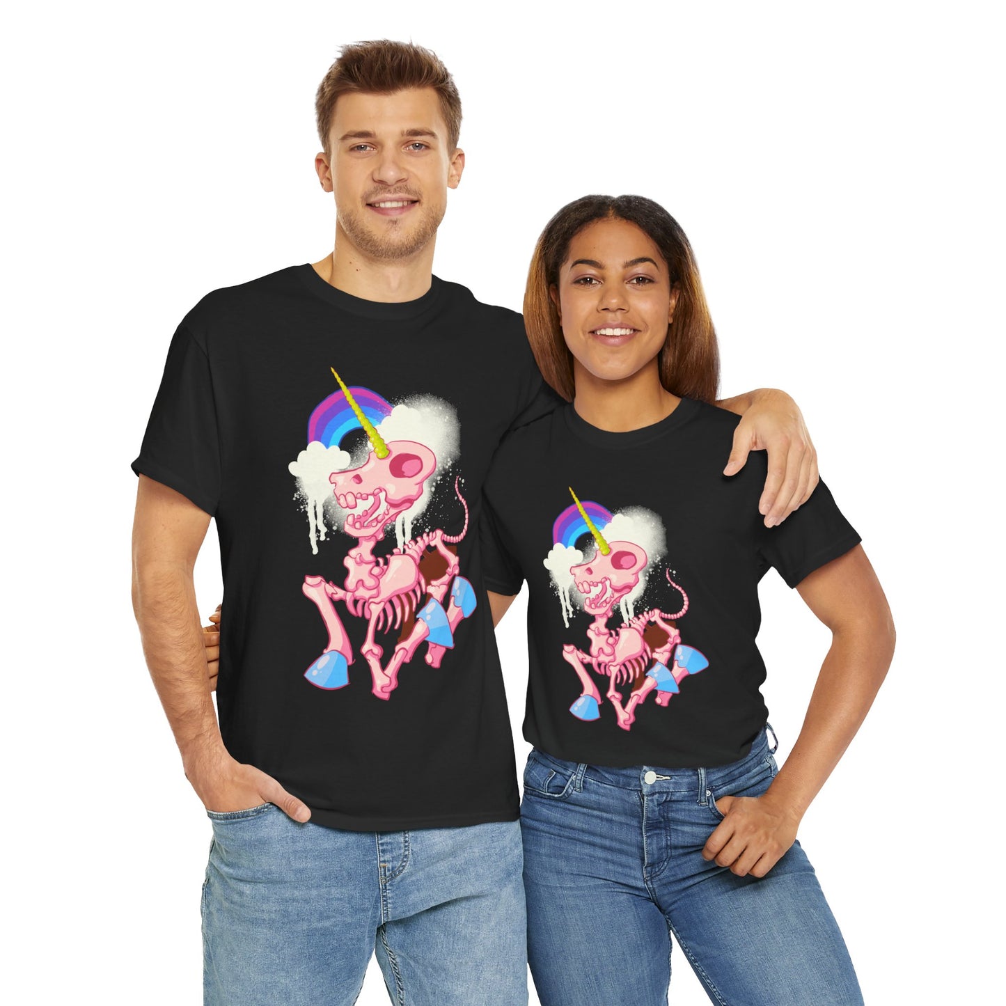 Unicorn Skeleton 2 Unisex Heavy Cotton Tee