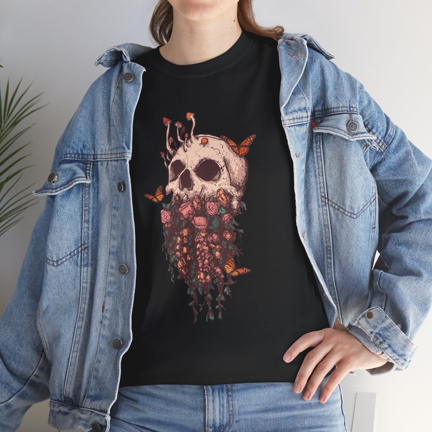 Elemental Skull Nature Unisex Heavy Cotton Tee