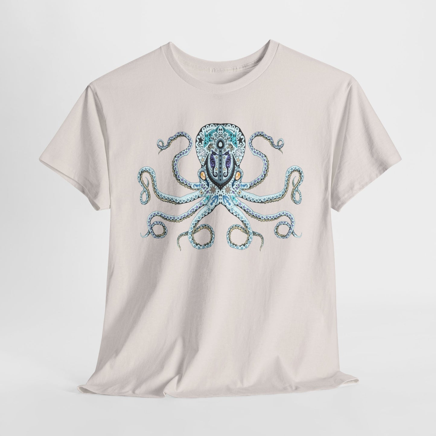 Octopus Sugar Skull Unisex Heavy Cotton Tee