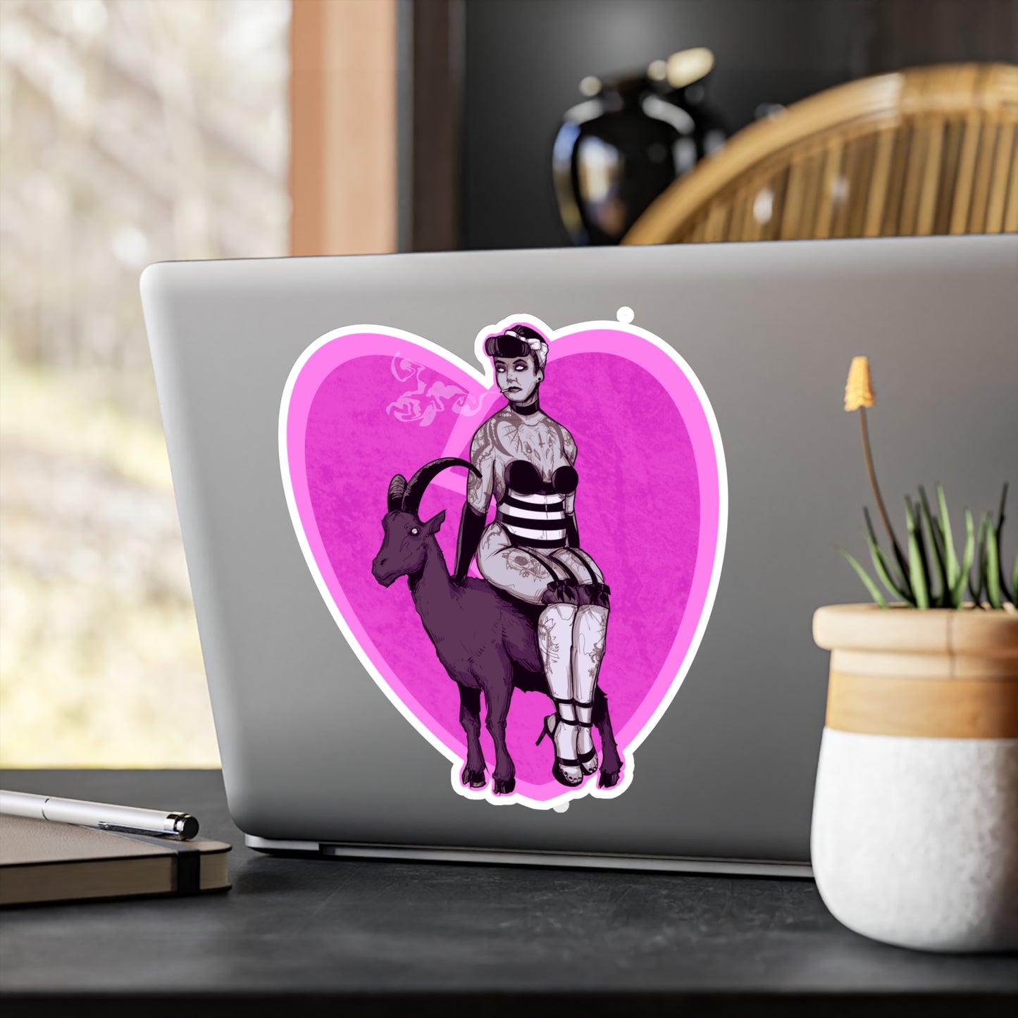 Goth Pinup Kiss-Cut Vinyl Decal