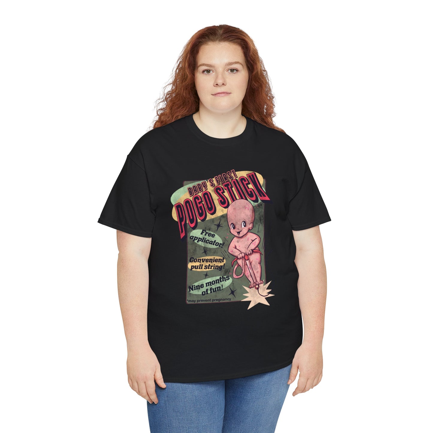 Baby's First Pogo Stick Unisex Heavy Cotton Tee