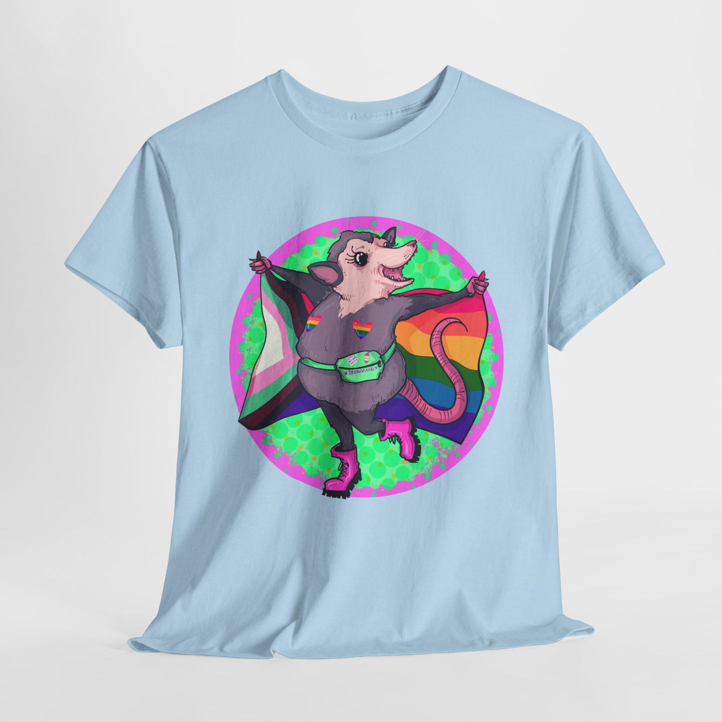 Pride Opossum Unisex Heavy Cotton Tee