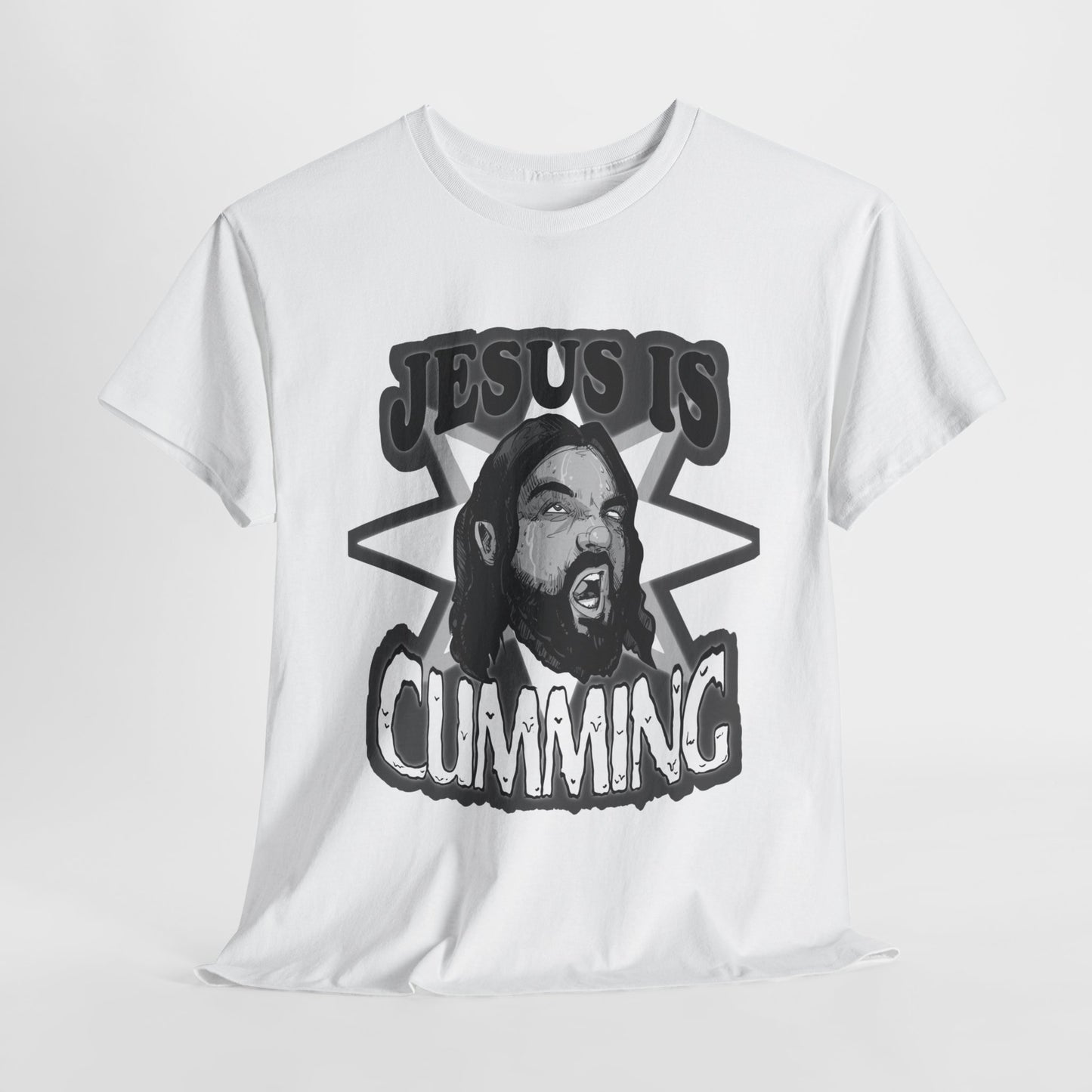 Jesus Is Cumming Unisex Heavy Cotton Tee