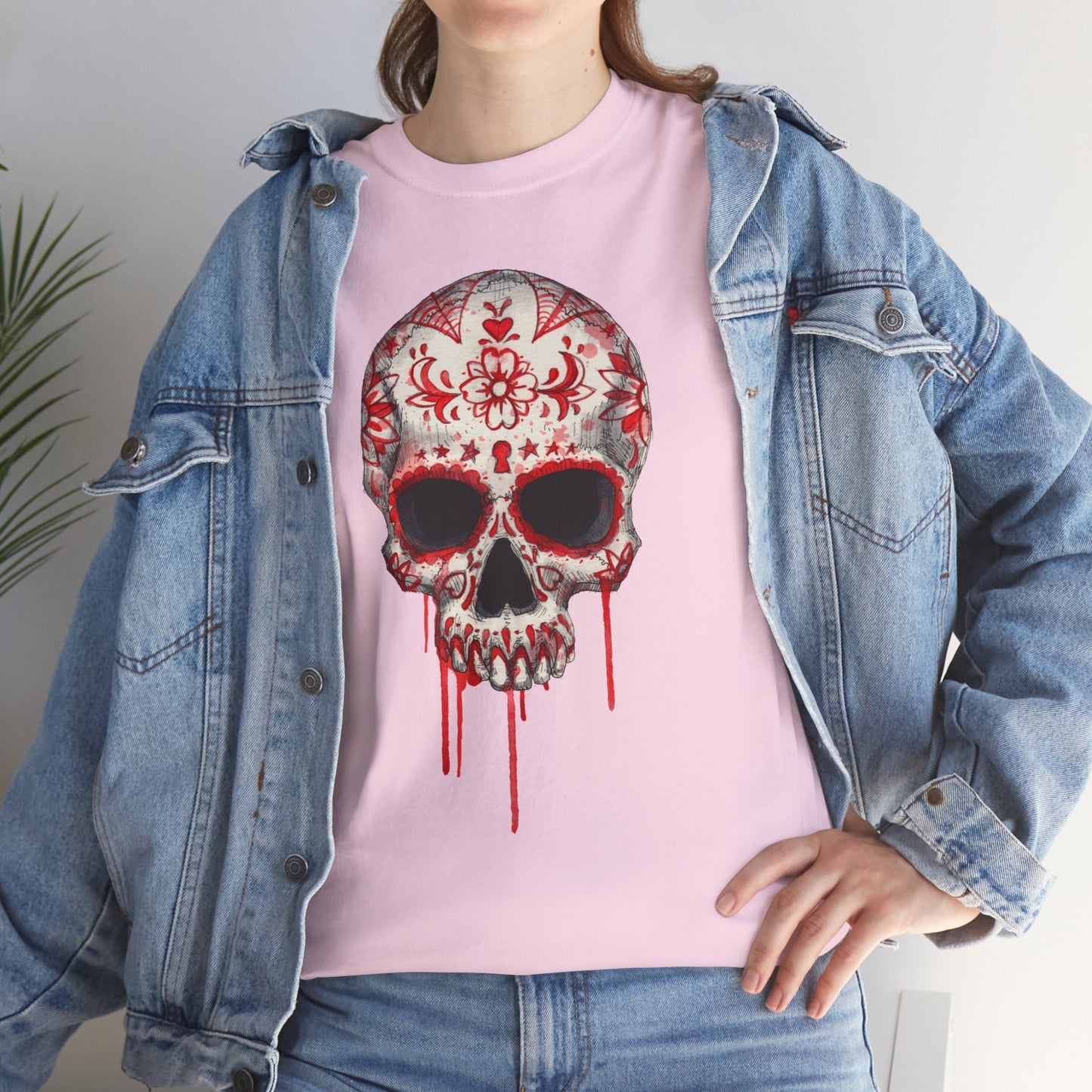 Blood Skull Unisex Heavy Cotton Tee