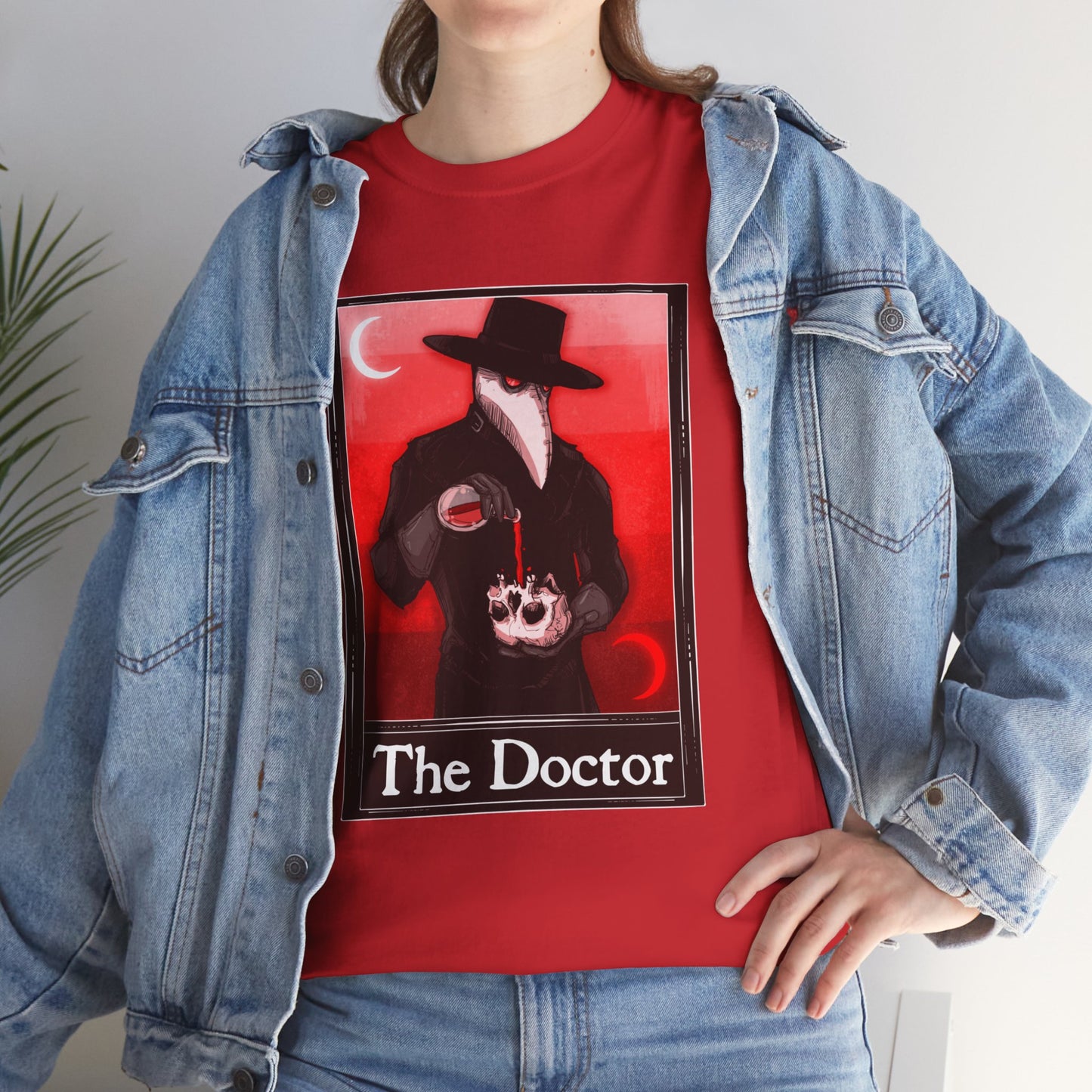 The Doctor Tarot (Front & Back Print) Unisex Heavy Cotton Tee