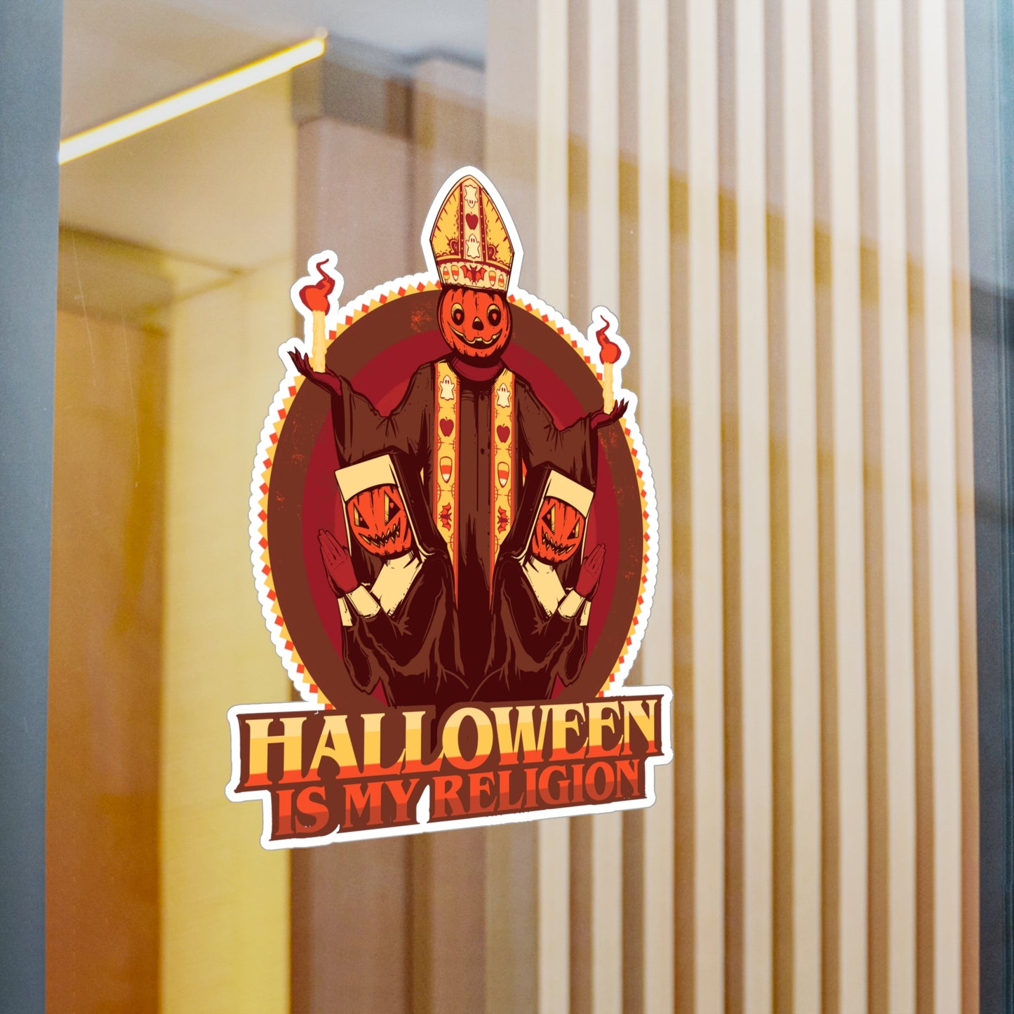 Halloween Is My Religion Kiss-Cut Vinyl Decal