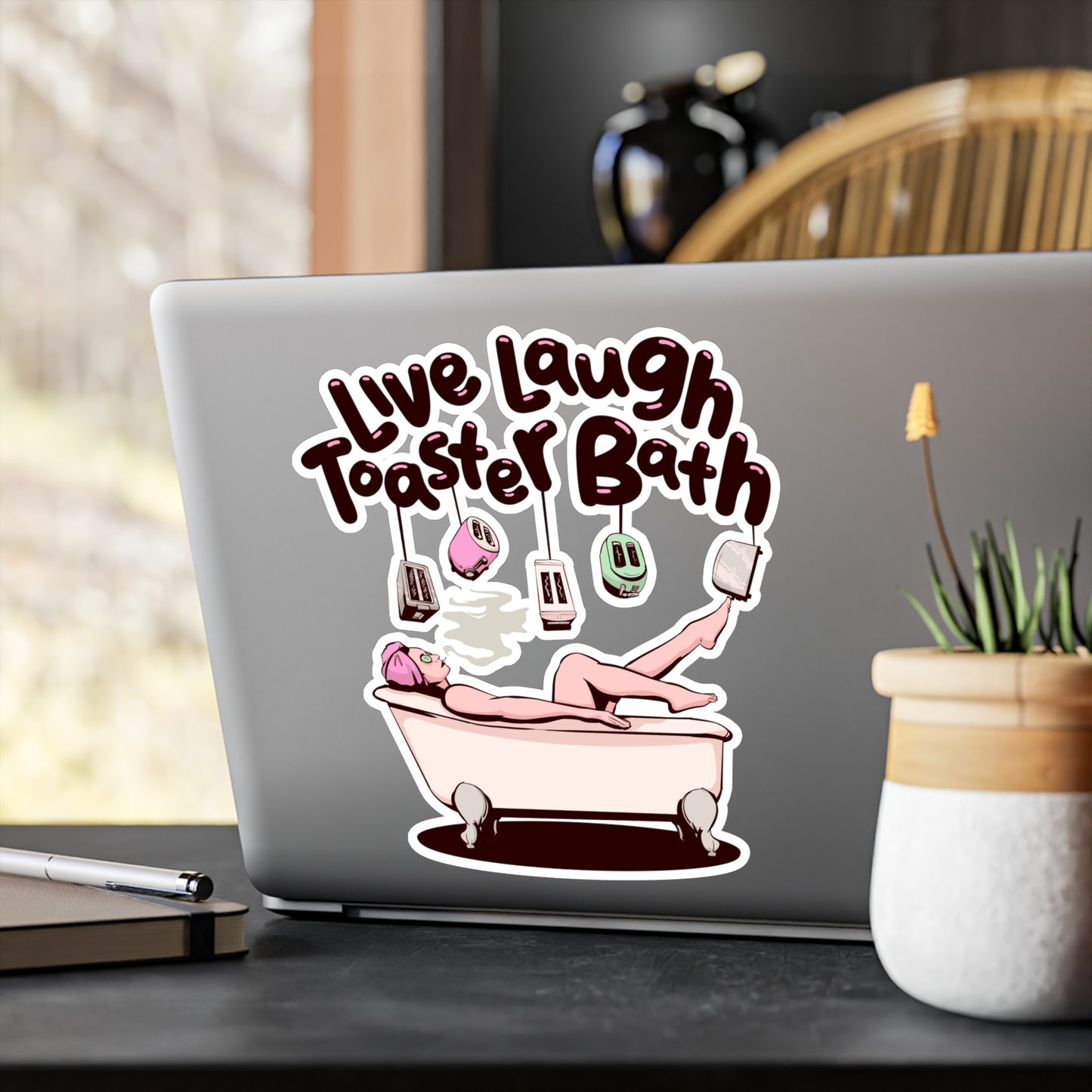 Toaster Bath Kiss-Cut Vinyl Decal