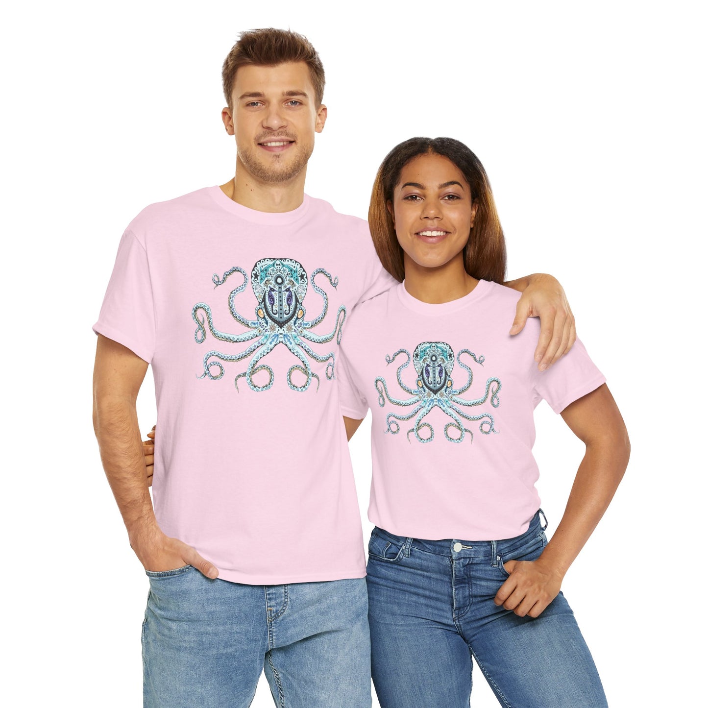 Octopus Sugar Skull Unisex Heavy Cotton Tee