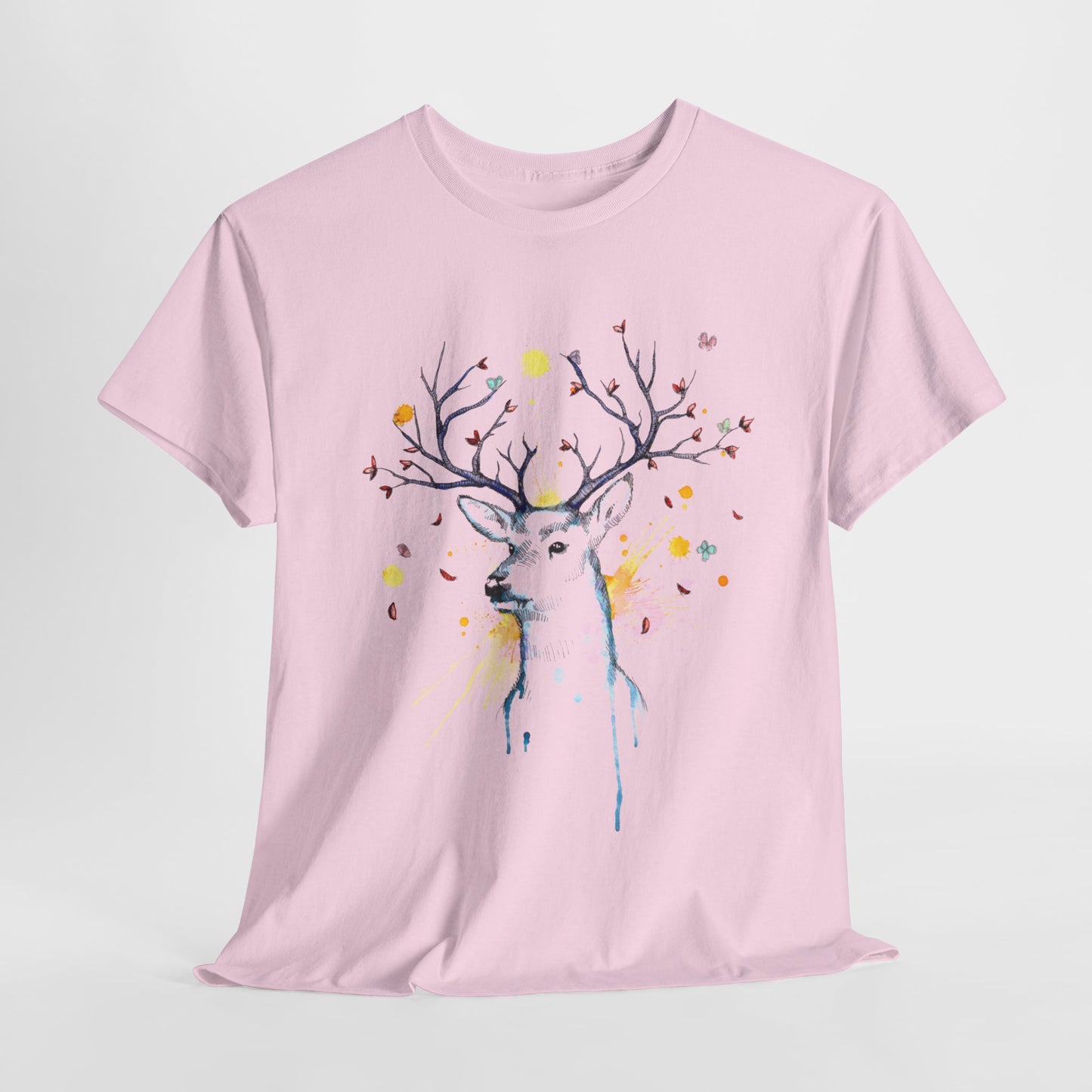 Tree Deer Unisex Heavy Cotton Tee