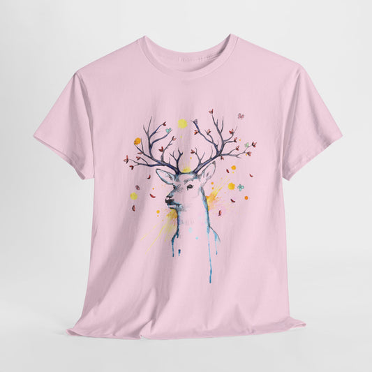 Tree Deer Unisex Heavy Cotton Tee