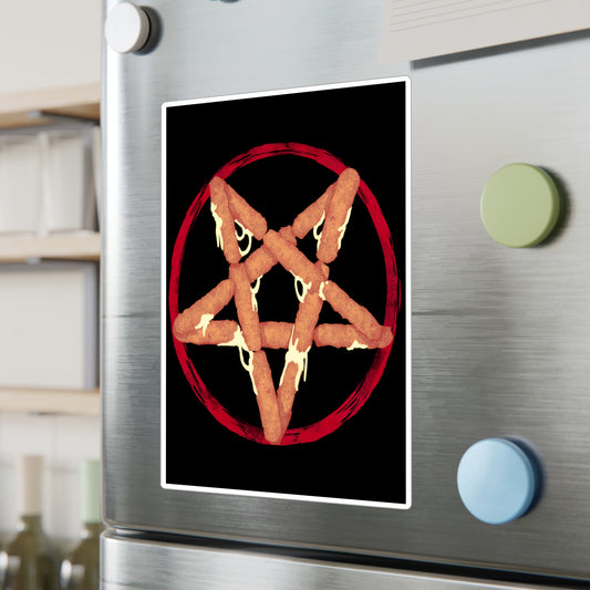 Mozzarella Stick Pentagram Kiss-Cut Vinyl Decal