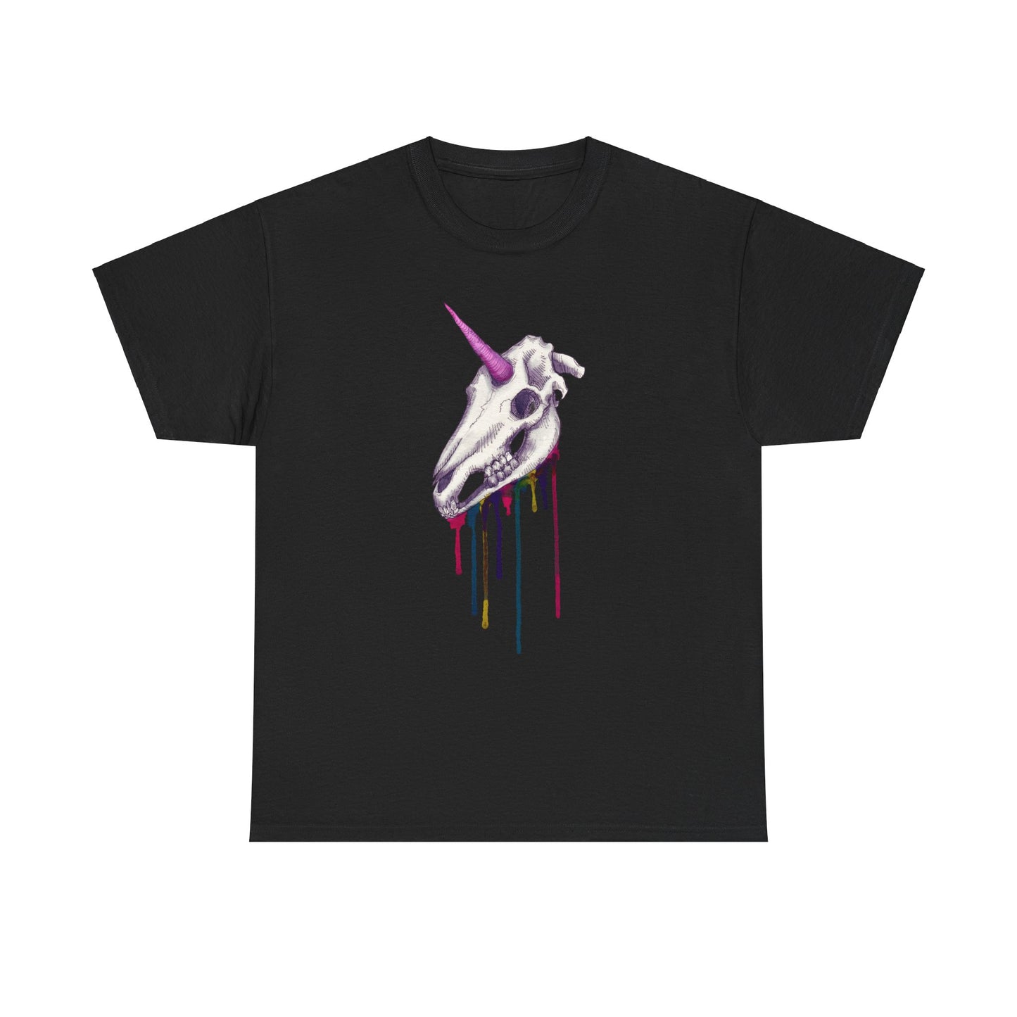 Unicorn Skull Unisex Heavy Cotton Tee