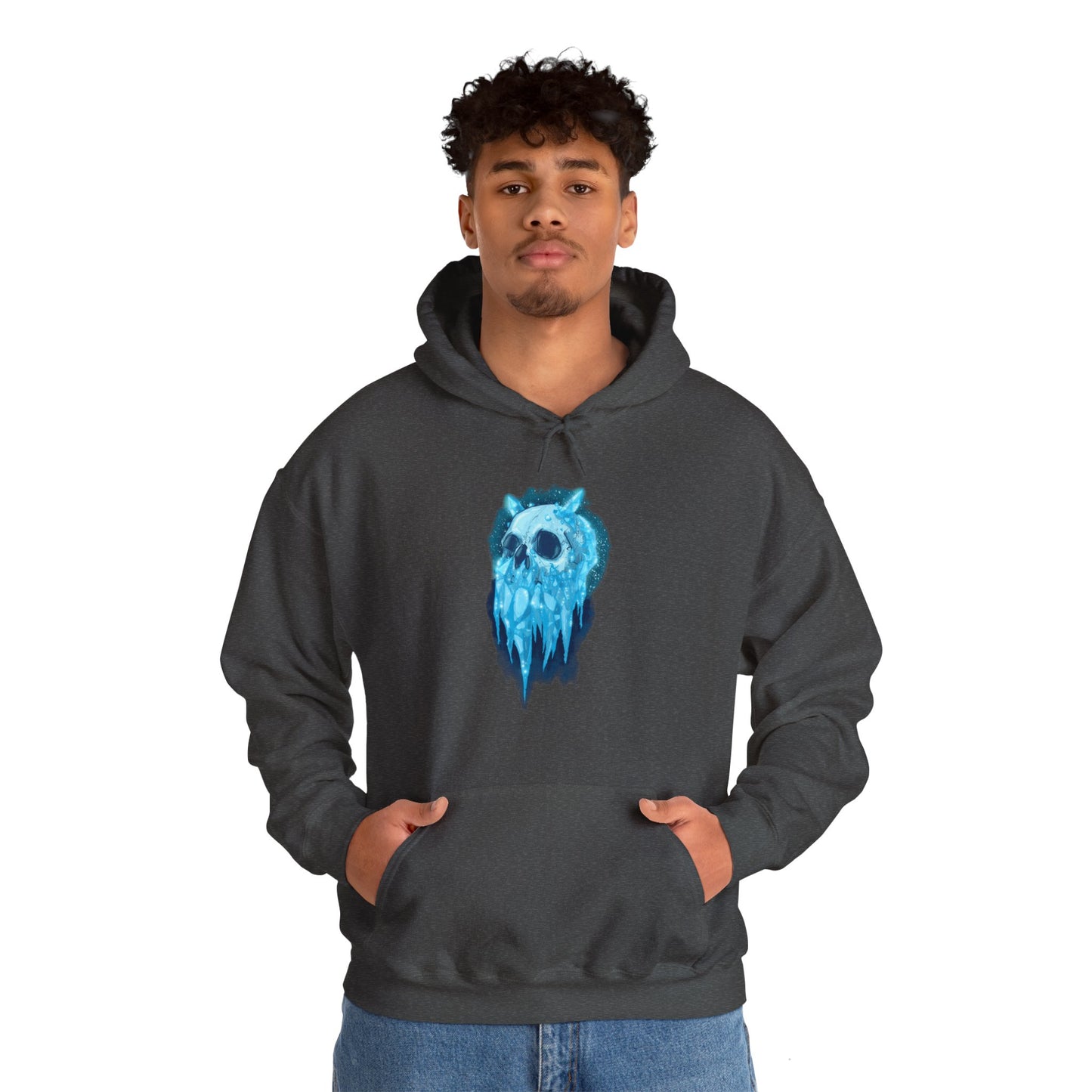 Elemental Skull Ice Unisex Heavy Blend Hooded Sweatshirt