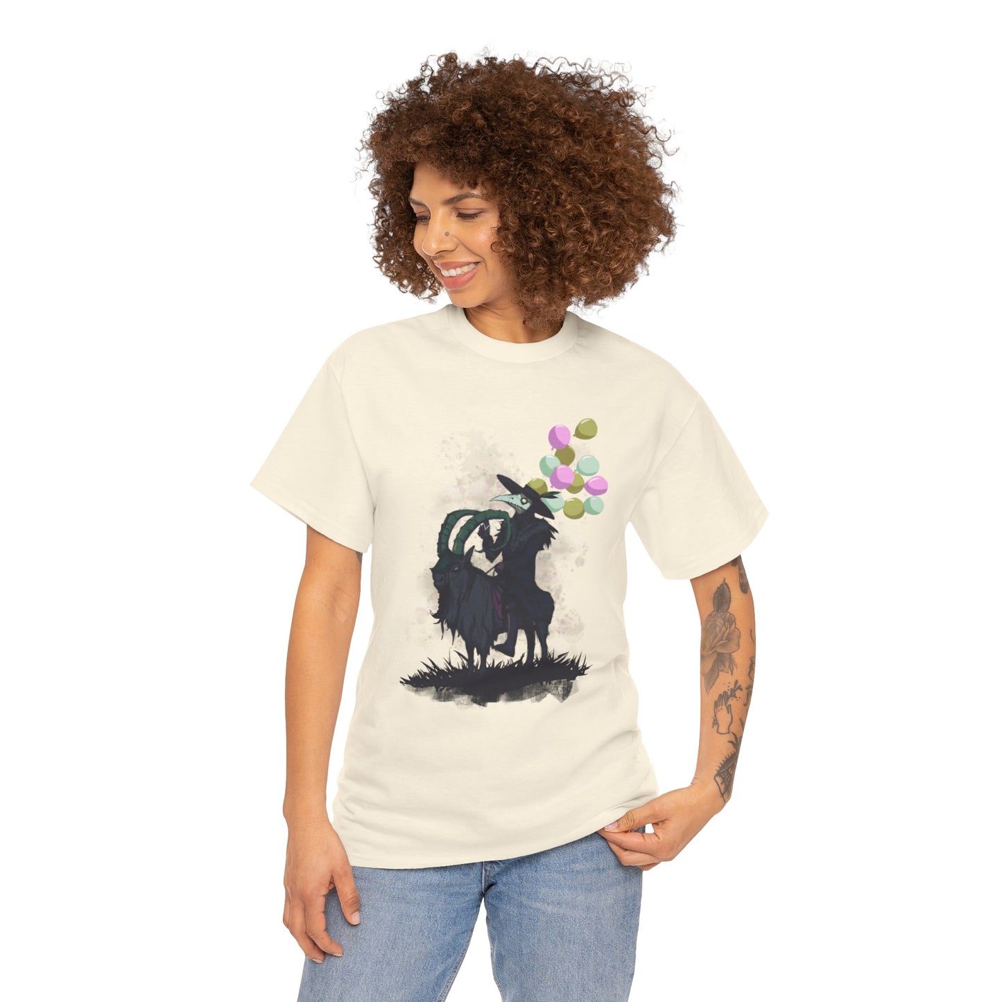 Plague Doctor Balloons Unisex Heavy Cotton Tee