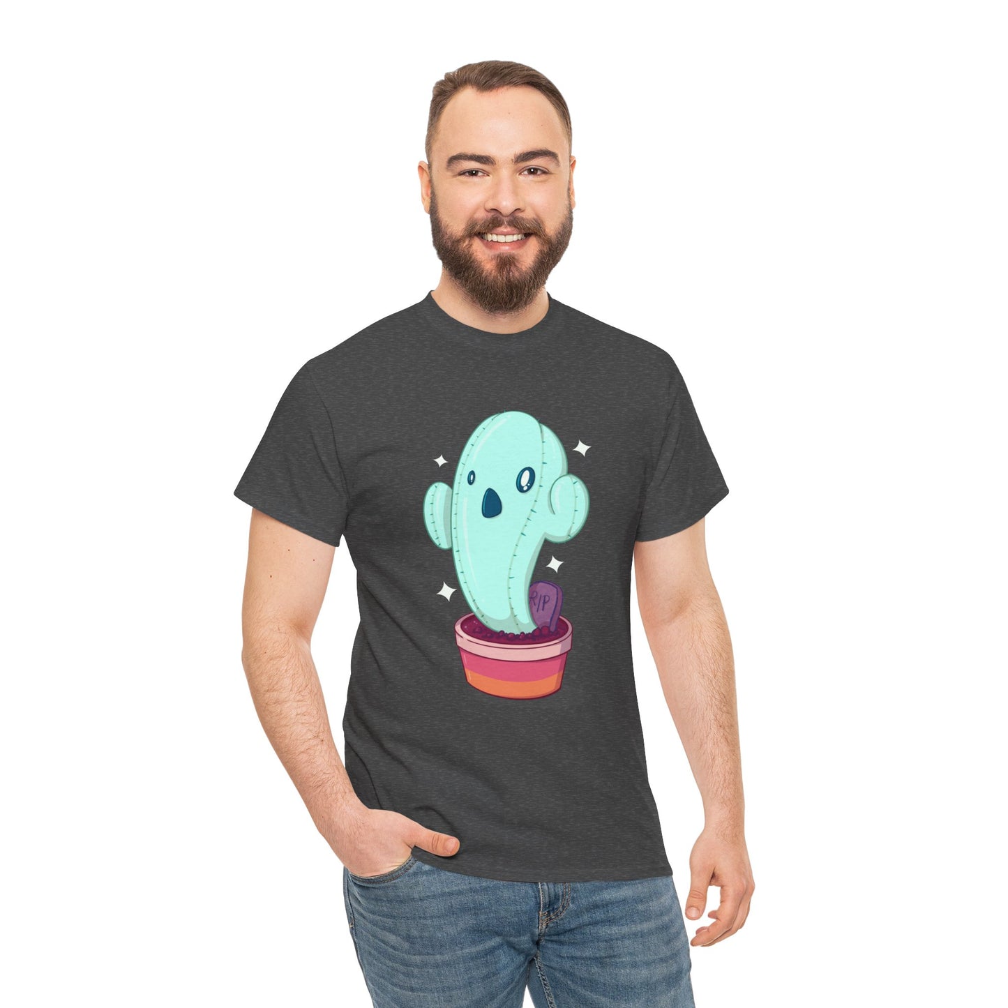 Spooky Succulent Unisex Heavy Cotton Tee