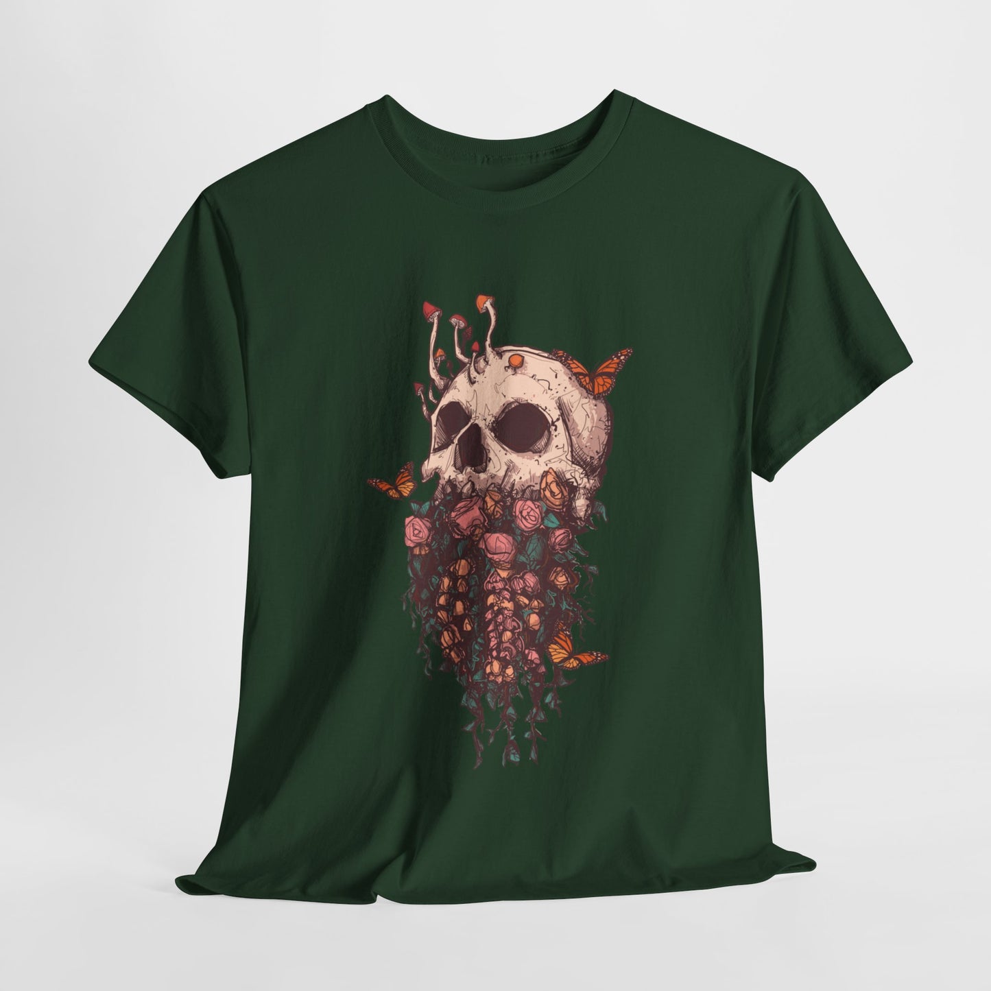 Elemental Skull Nature Unisex Heavy Cotton Tee