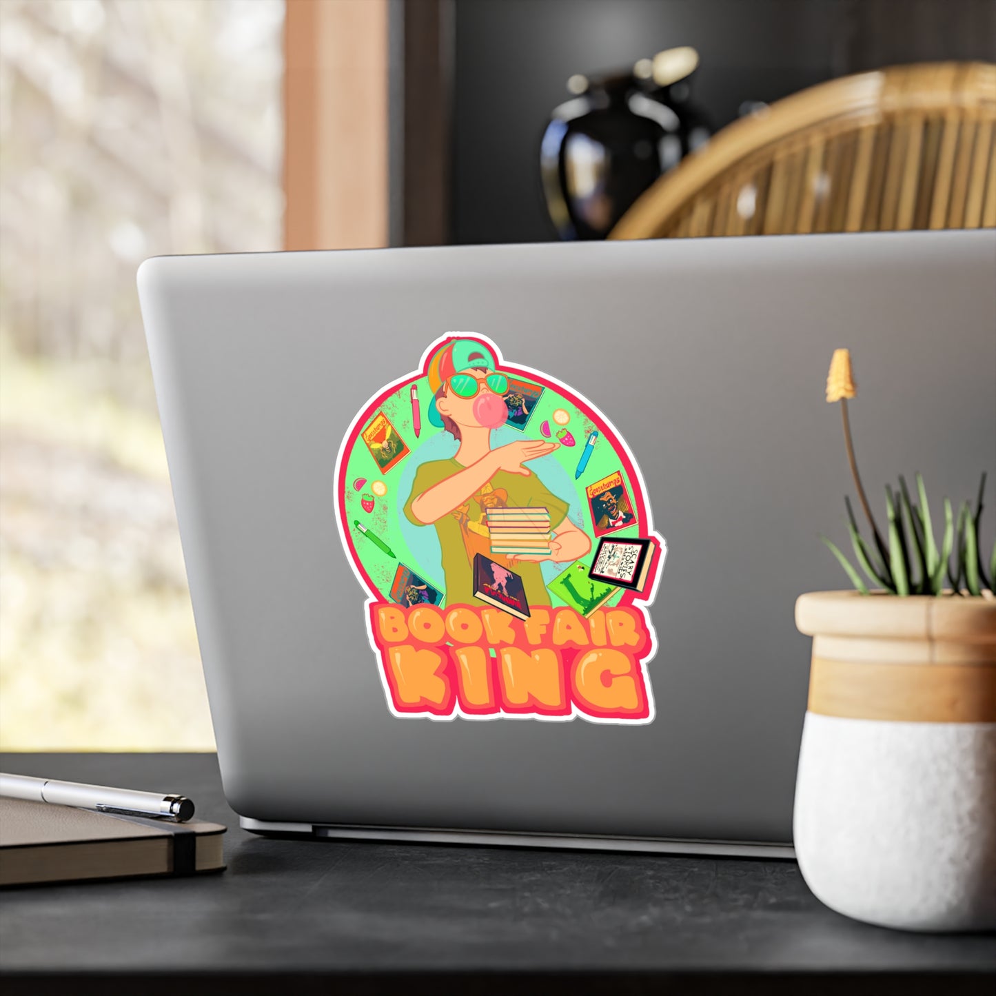Book Fair King Kiss-Cut Vinyl Decal