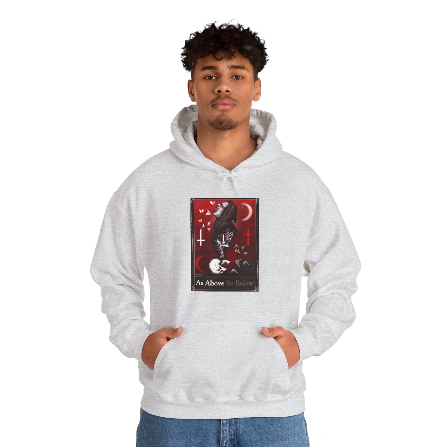 As Above So Below Tarot Unisex Heavy Blend Hooded Sweatshirt
