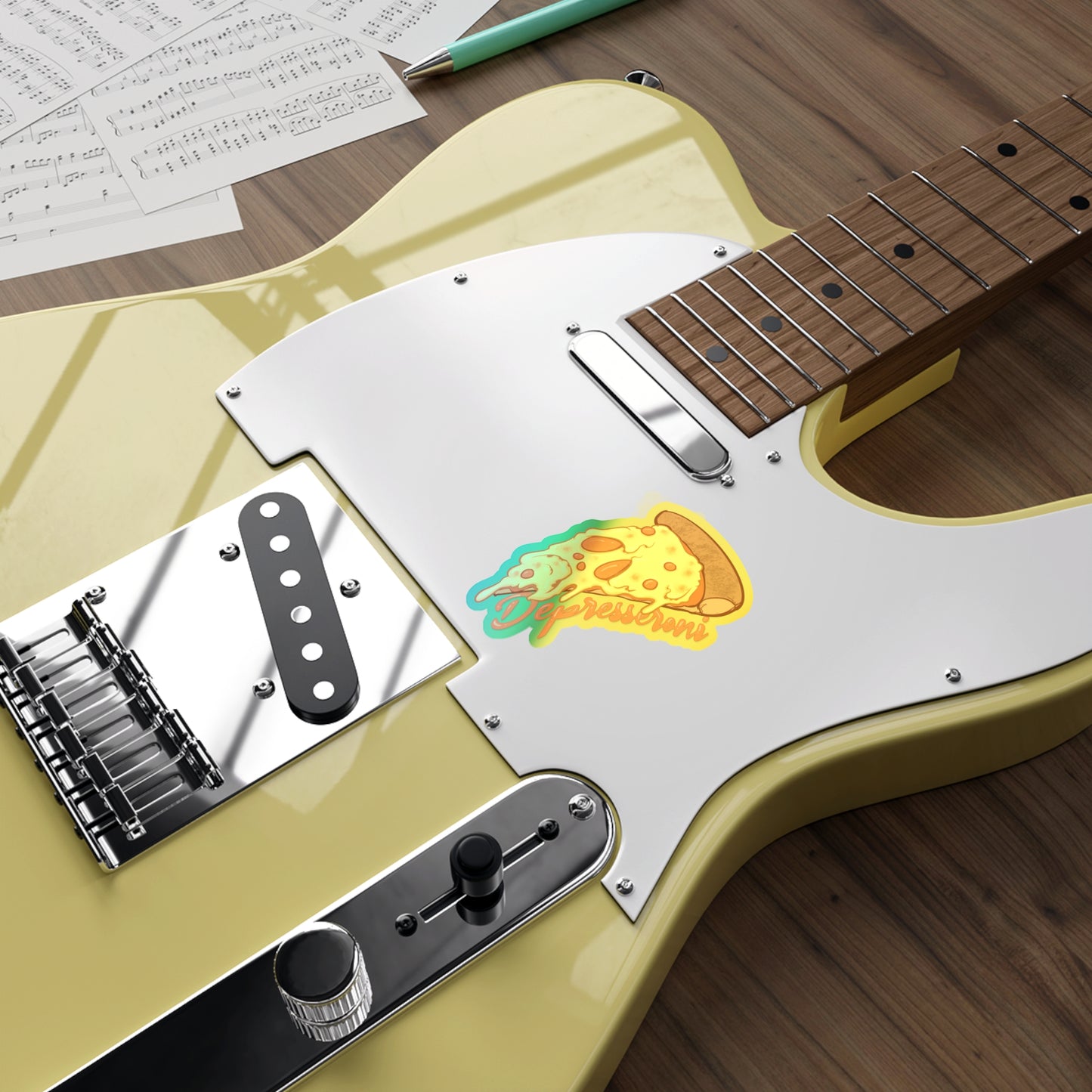 Depressoroni Holographic Die-cut Stickers