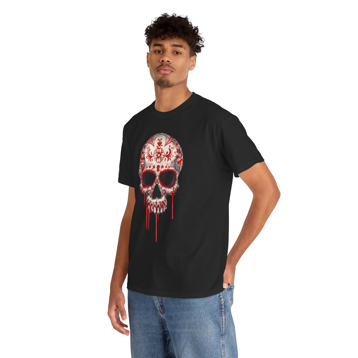 Blood Skull Unisex Heavy Cotton Tee