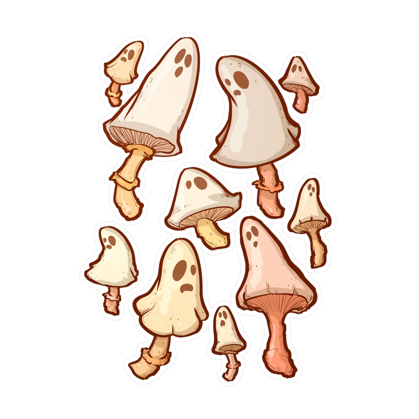 Spooky Mushrooms Kiss-Cut Vinyl Decal