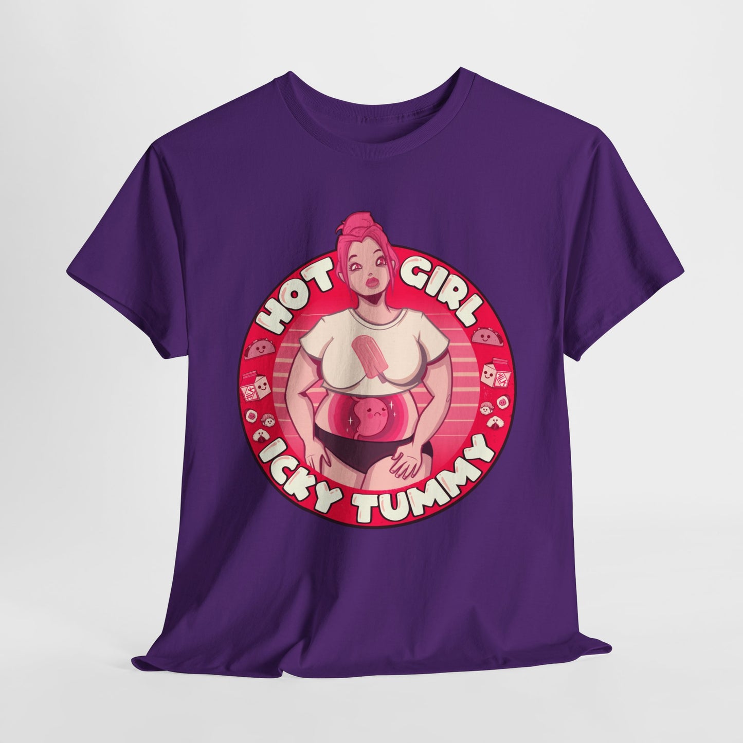 Hot Girl Icky Tummy Unisex Heavy Cotton Tee