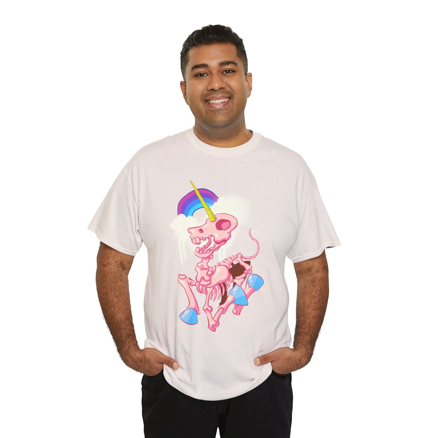 Unicorn Skeleton 2 Unisex Heavy Cotton Tee