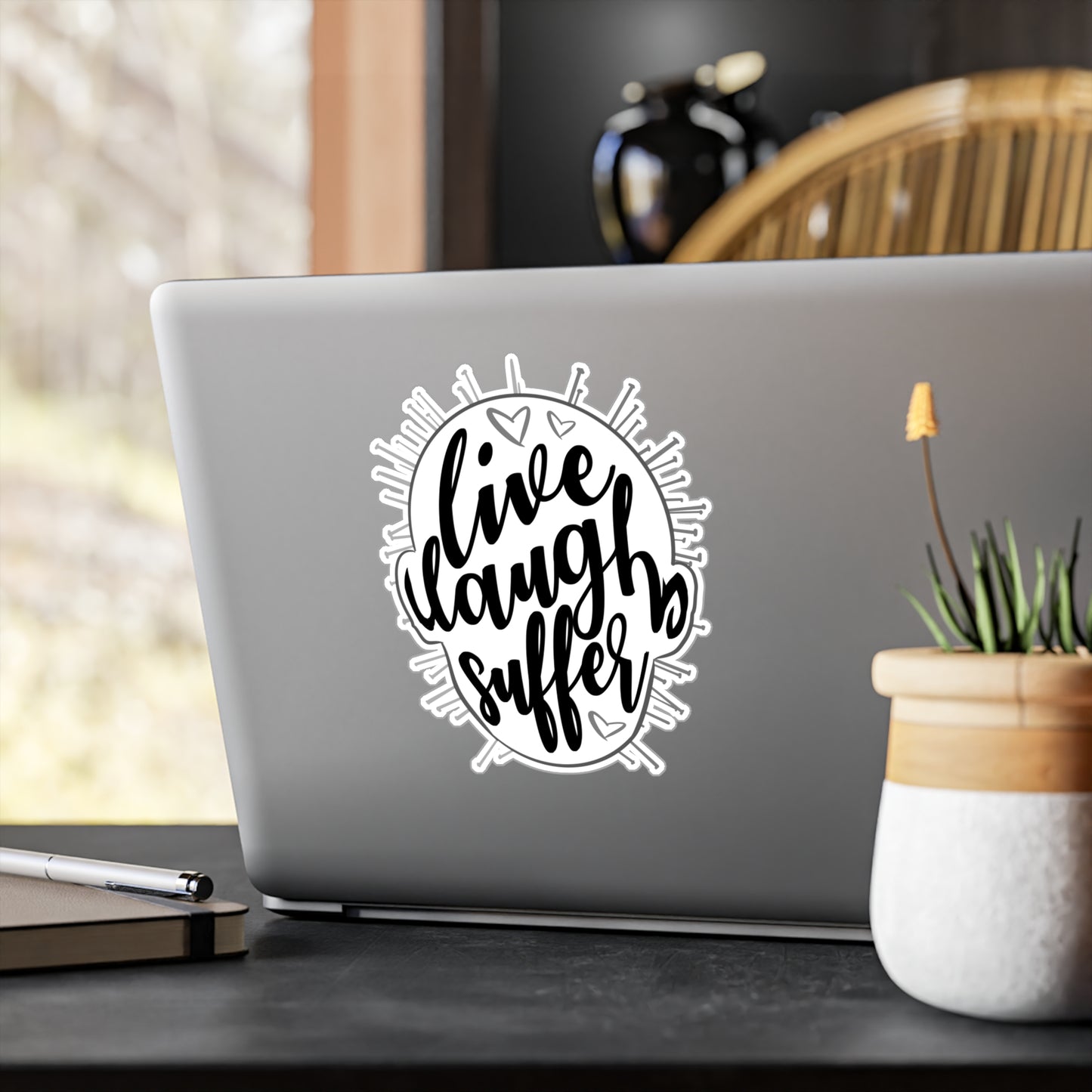 Live Laugh Suffer Kiss-Cut Vinyl Decal