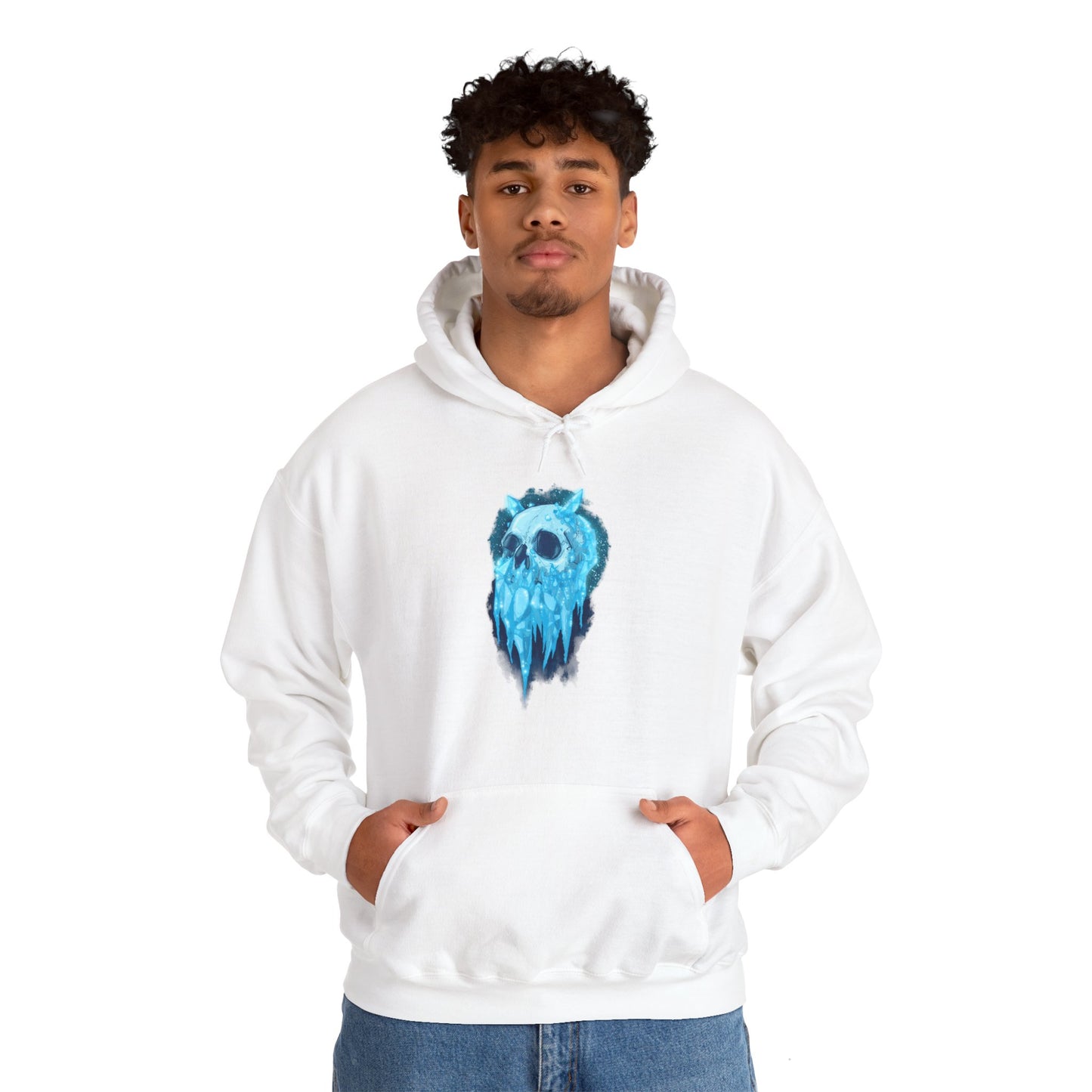 Elemental Skull Ice Unisex Heavy Blend Hooded Sweatshirt
