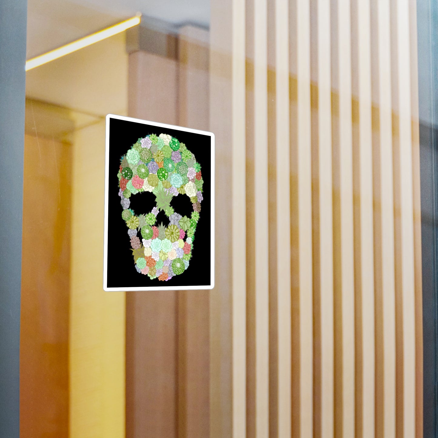 Succulent Skull Kiss-Cut Vinyl Decal