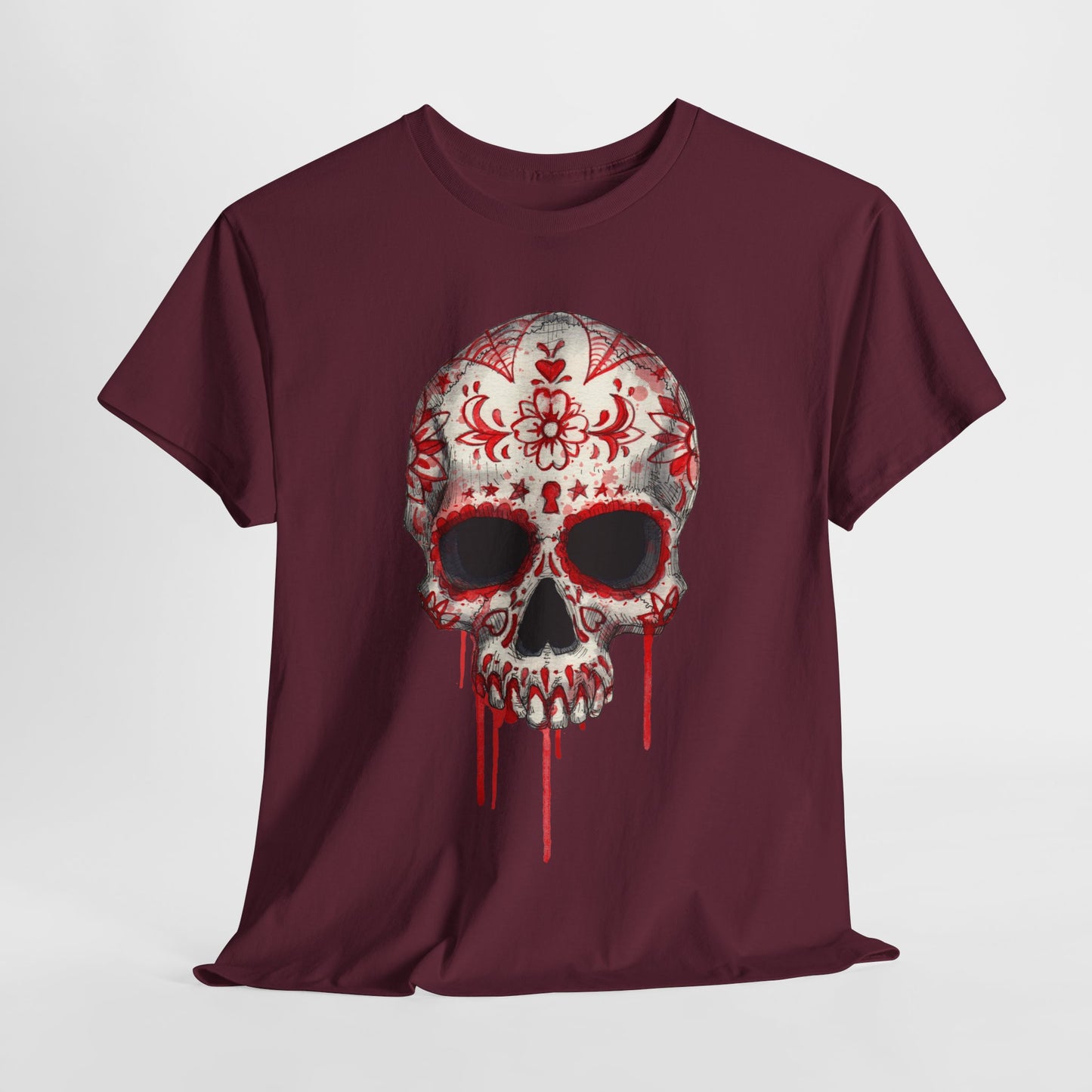 Blood Skull Unisex Heavy Cotton Tee