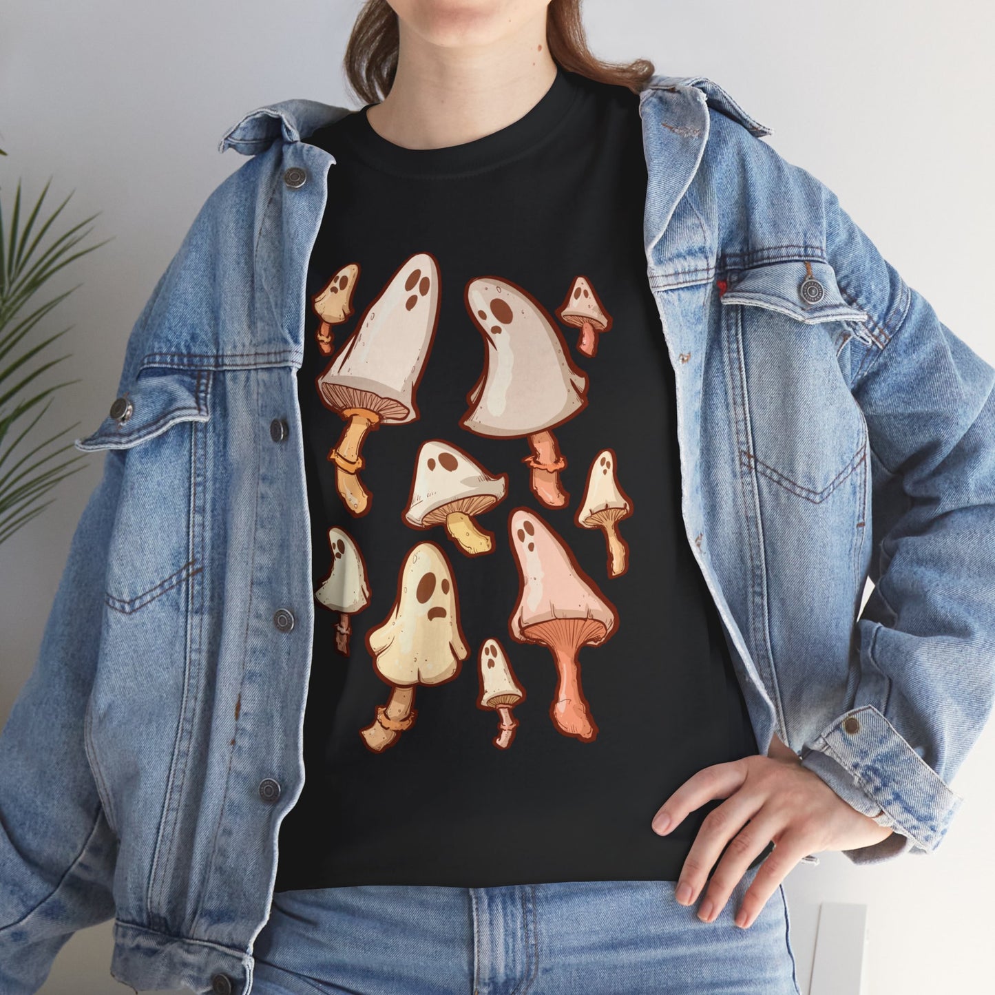 Spooky Mushrooms Unisex Heavy Cotton Tee